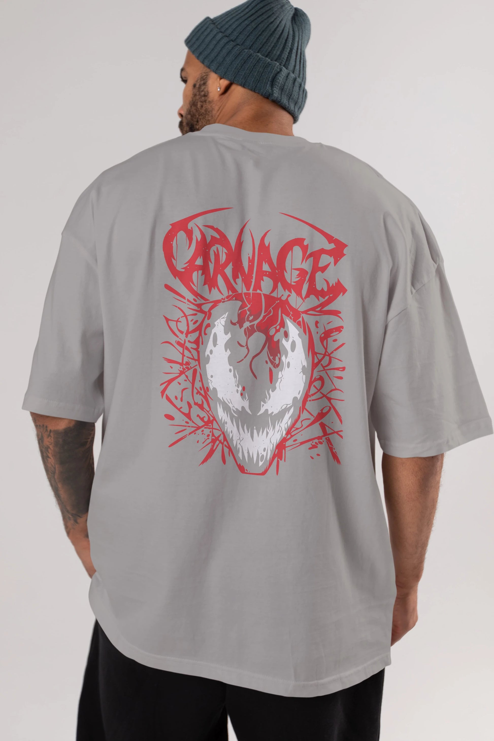 Venom (22) Arka Baskılı Oversize t-shirt Erkek Kadın Unisex %100 Pamuk Bisiklet Yaka tişort