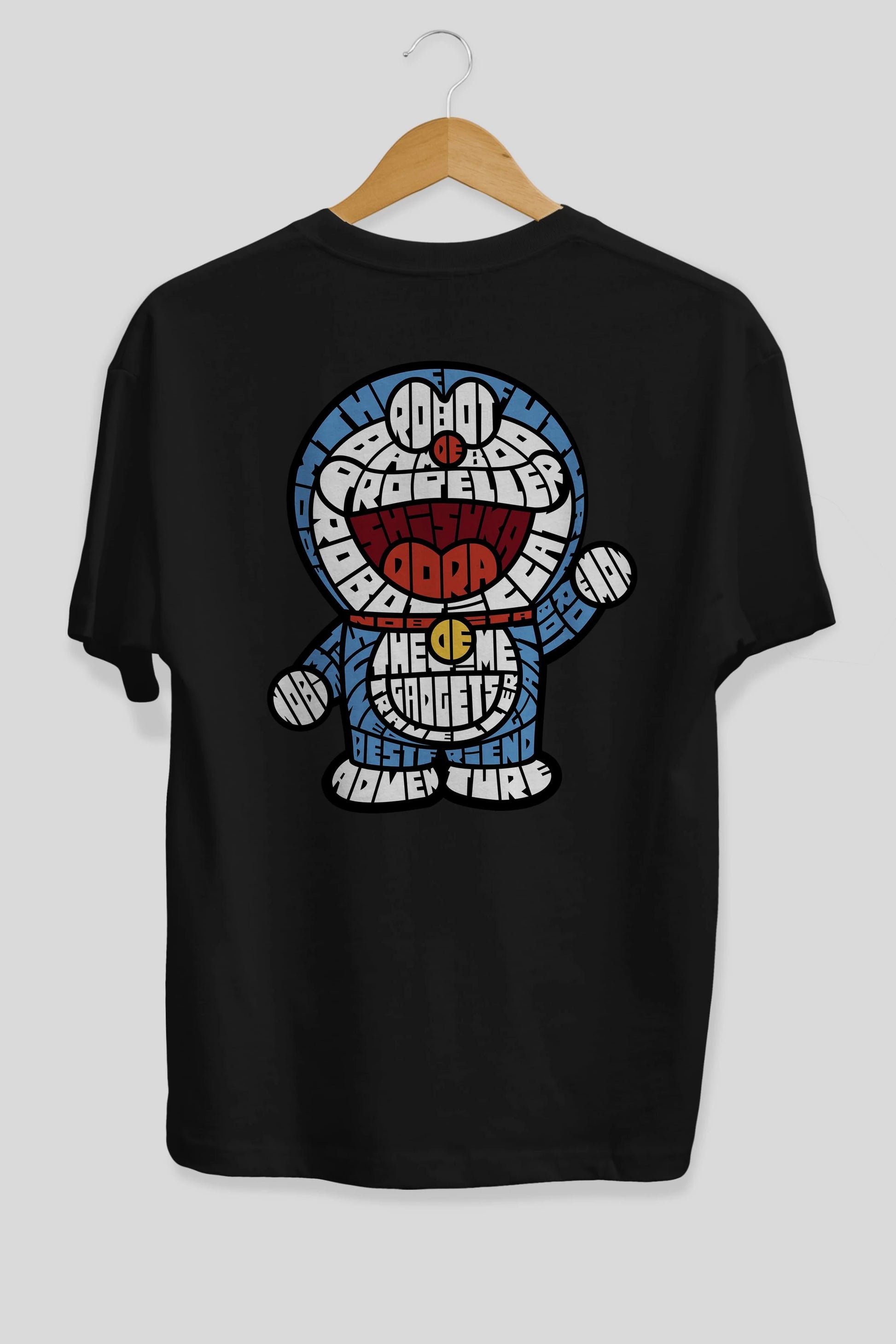 Robotic cat Arka Baskılı Oversize t-shirt %100 pamuk Erkek Kadın Unisex