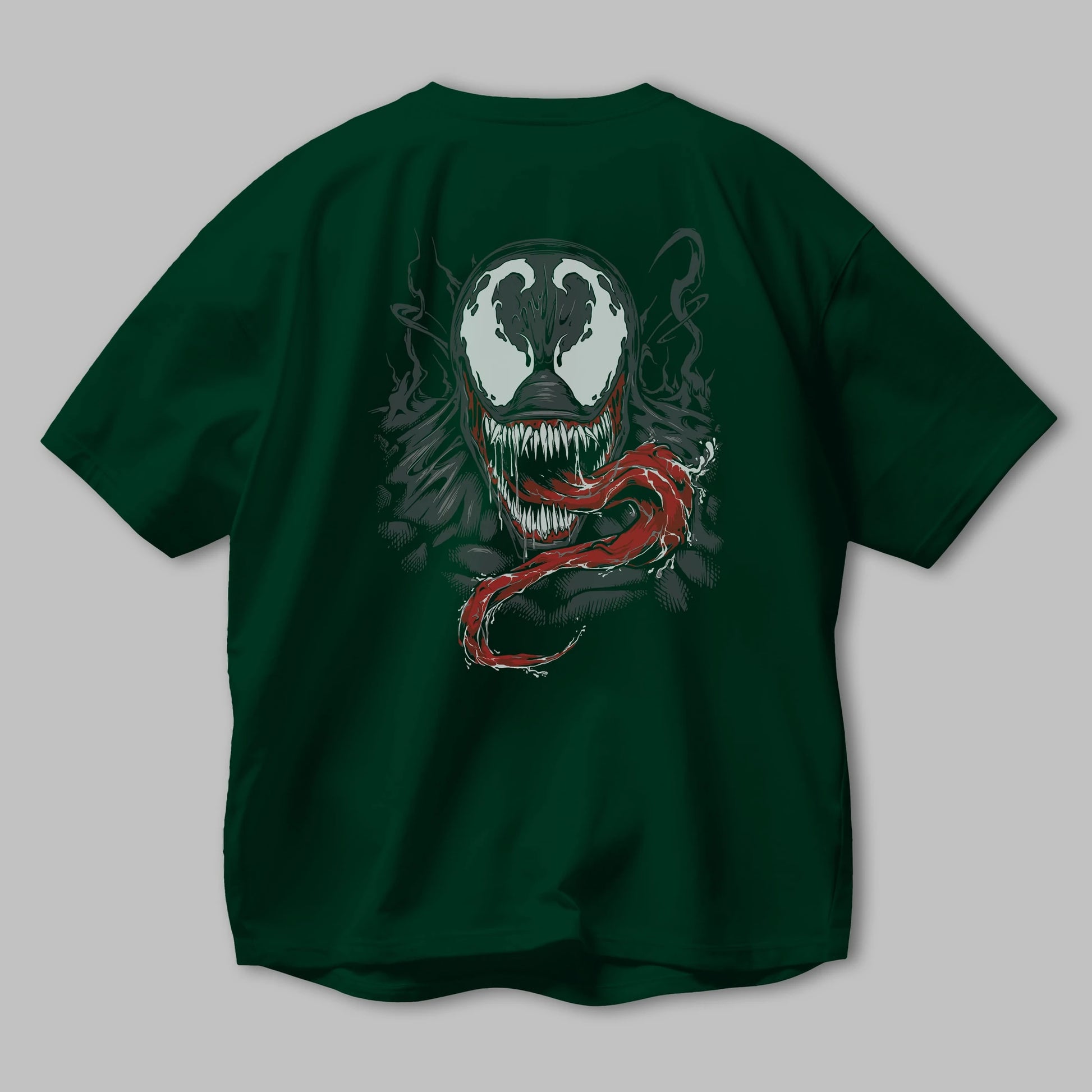 Venom (18) Arka Baskılı Oversize t-shirt Erkek Kadın Unisex %100 Pamuk Bisiklet Yaka tişort