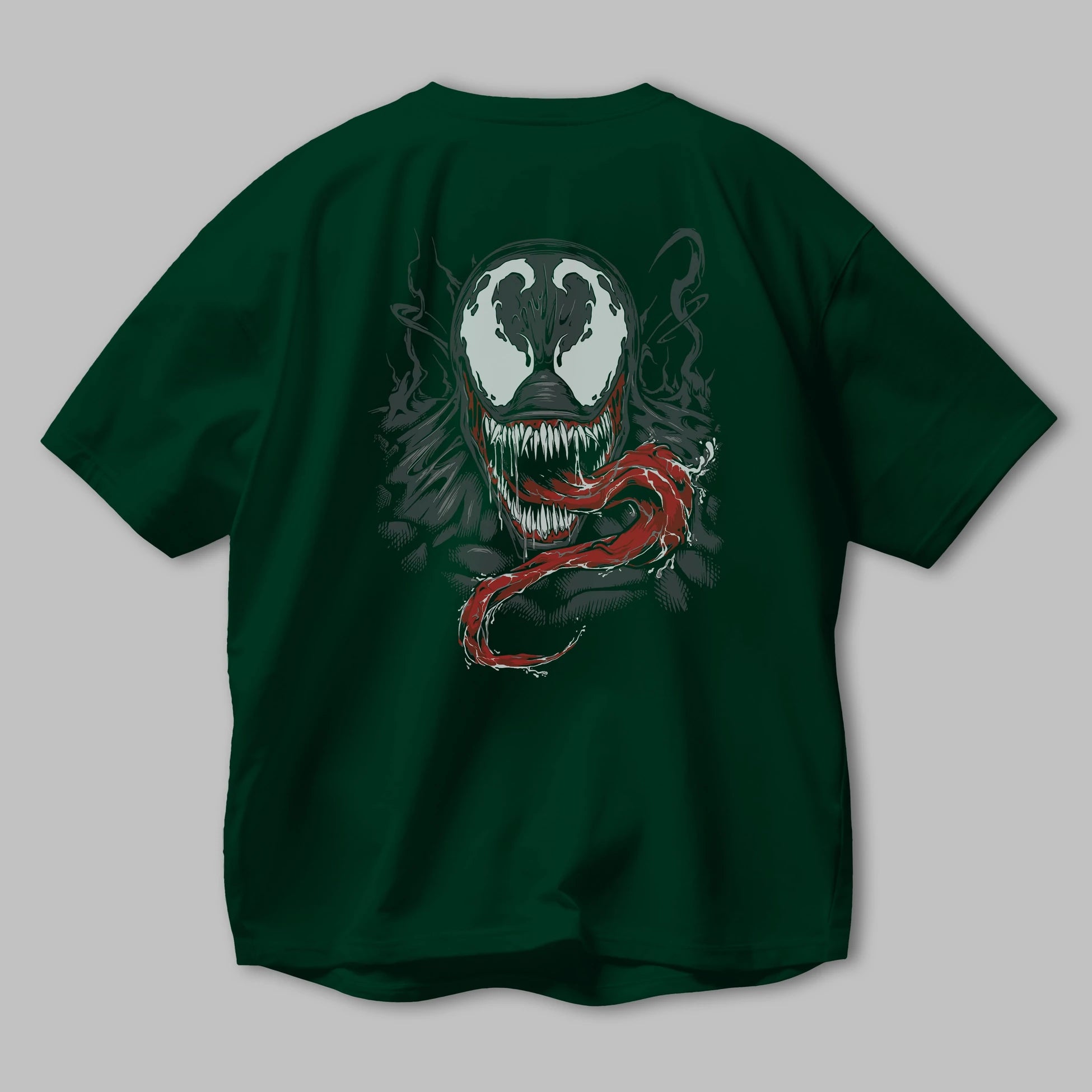 Venom (18) Arka Baskılı Oversize t-shirt Erkek Kadın Unisex %100 Pamuk Bisiklet Yaka tişort