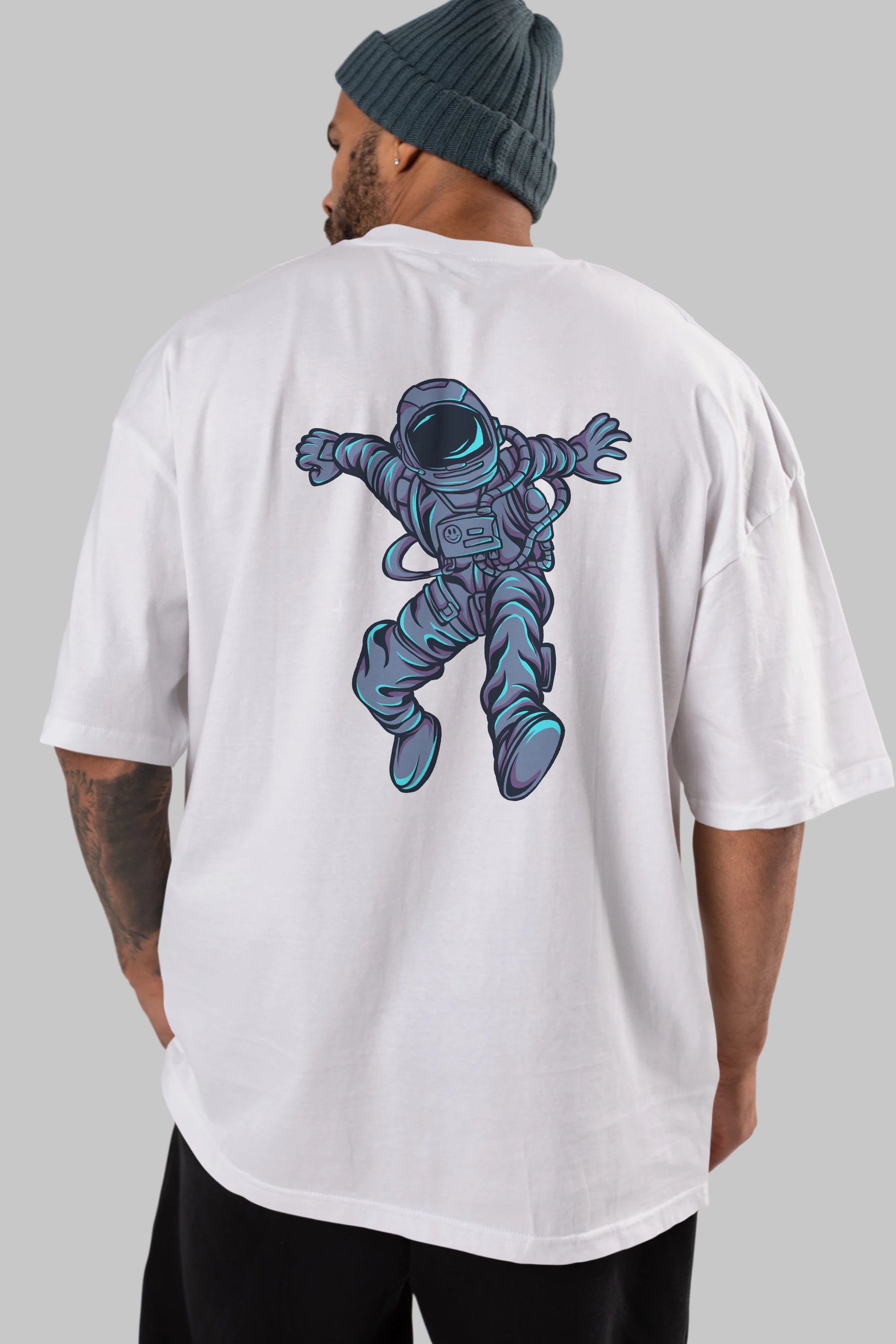 Astrostars tshirt Arka Baskılı Oversize t-shirt Erkek Kadın Unisex