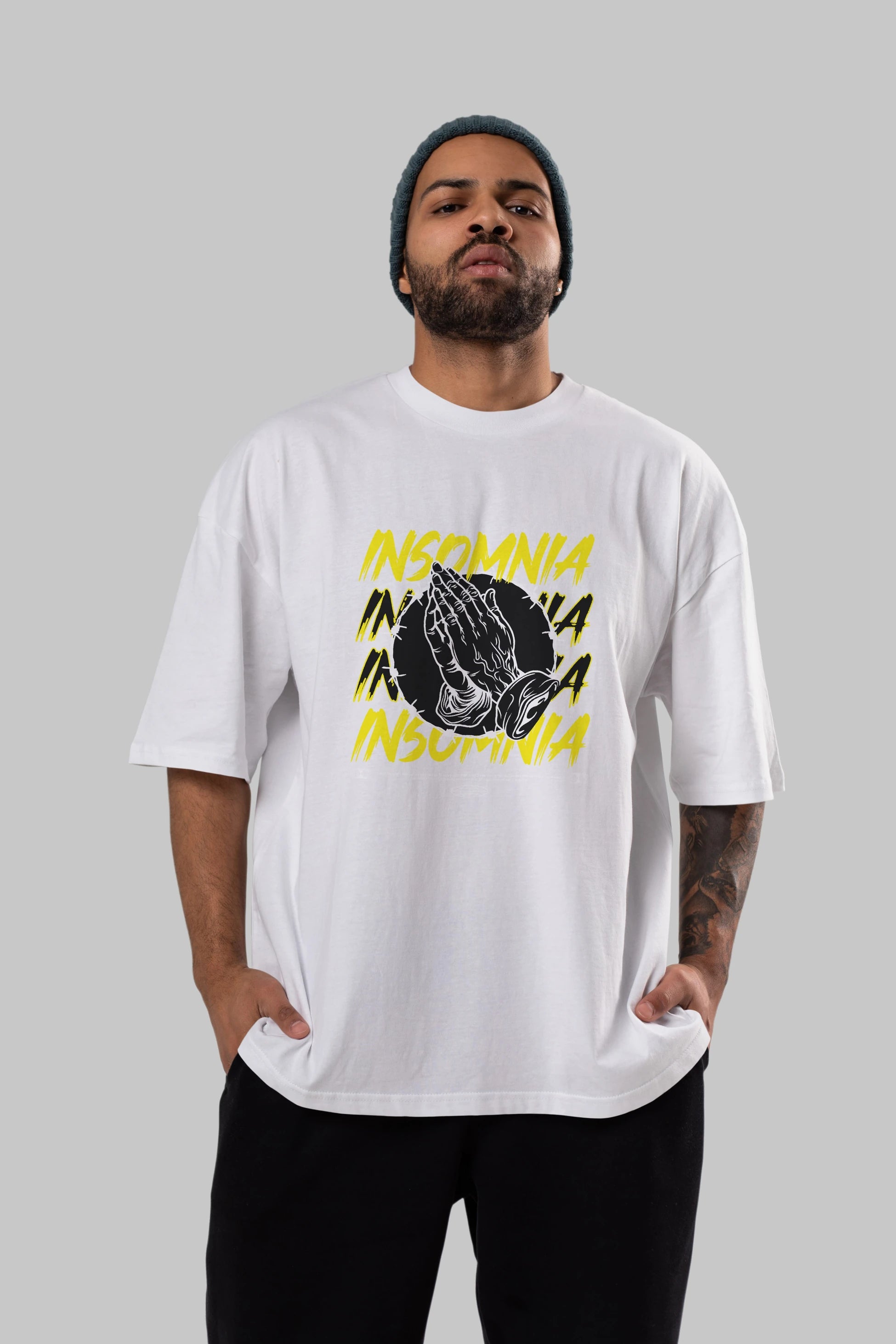 Insomnia Streetwear Ön Baskılı Oversize t-shirt Erkek Kadın Unisex