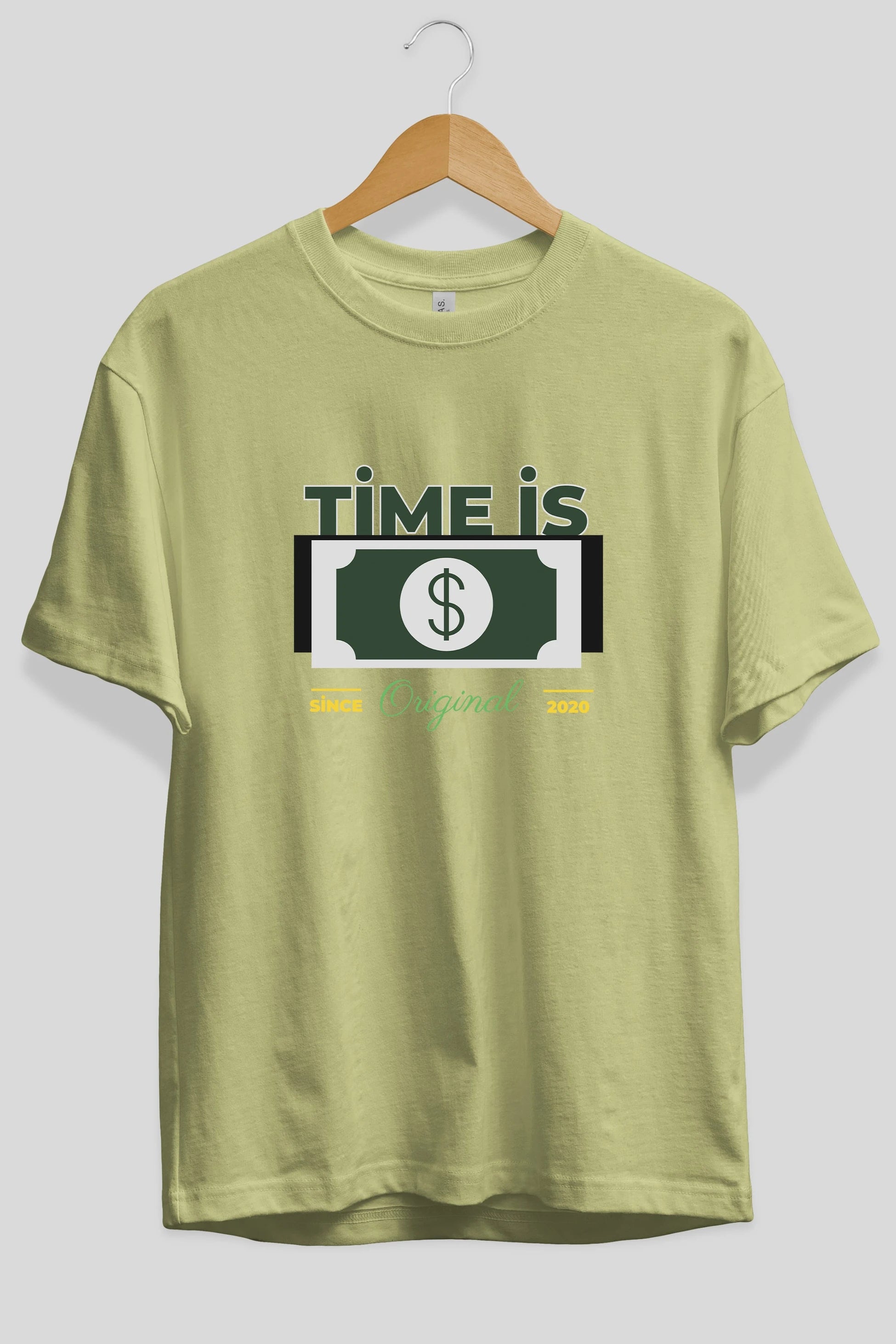 Time is Original Ön Baskılı Oversize t-shirt Erkek Kadın Unisex