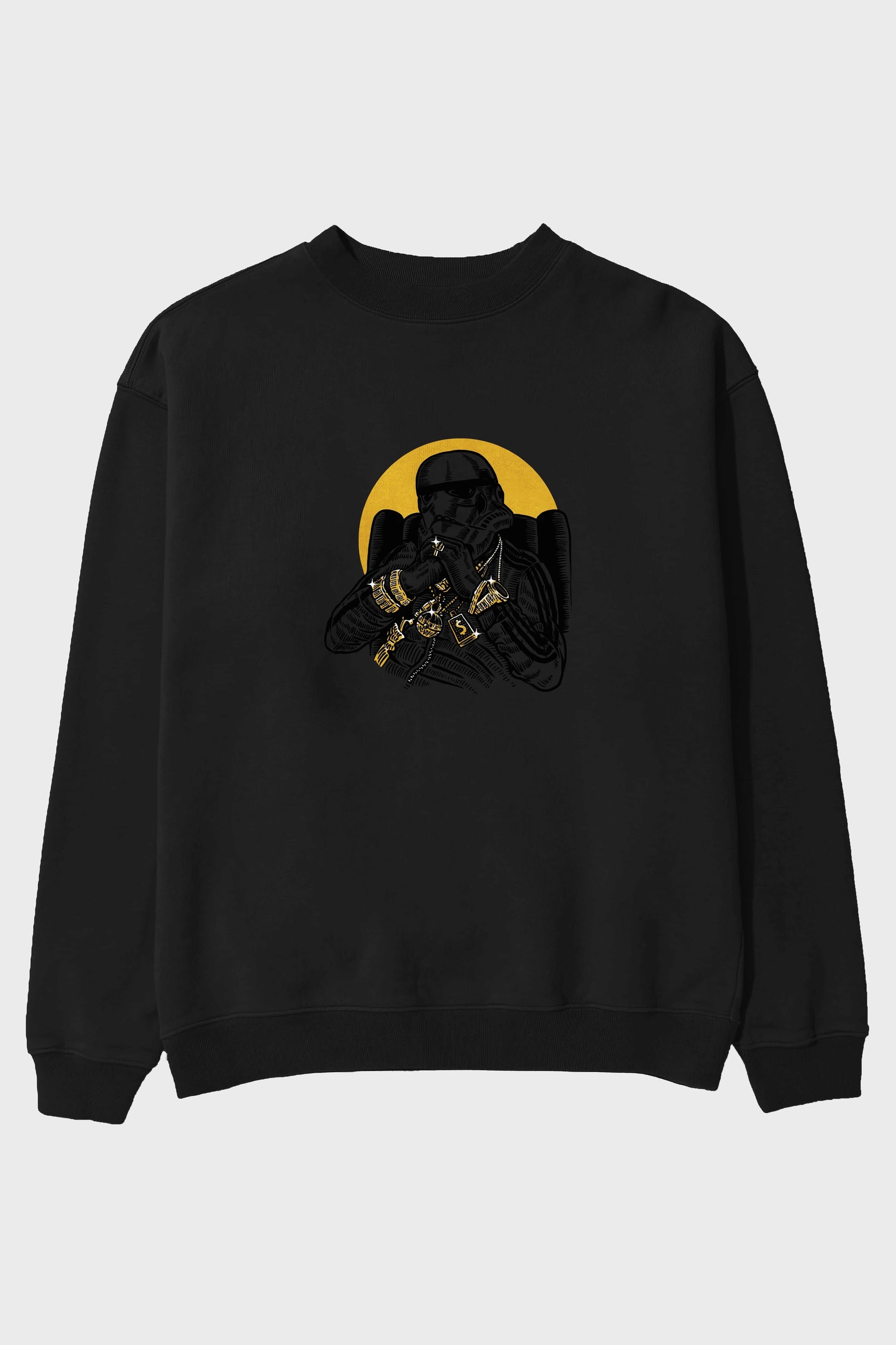 Trooper Dee Jay Ön Baskılı Oversize Sweatshirt Erkek Kadın Unisex
