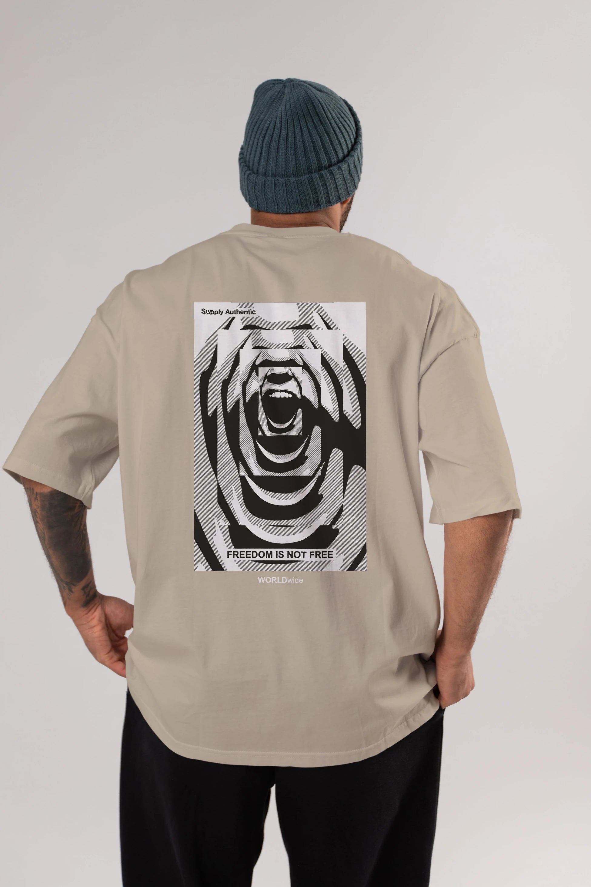 Freedom is Not Free 2 Arka Baskılı Oversize t-shirt Erkek Kadın Unisex