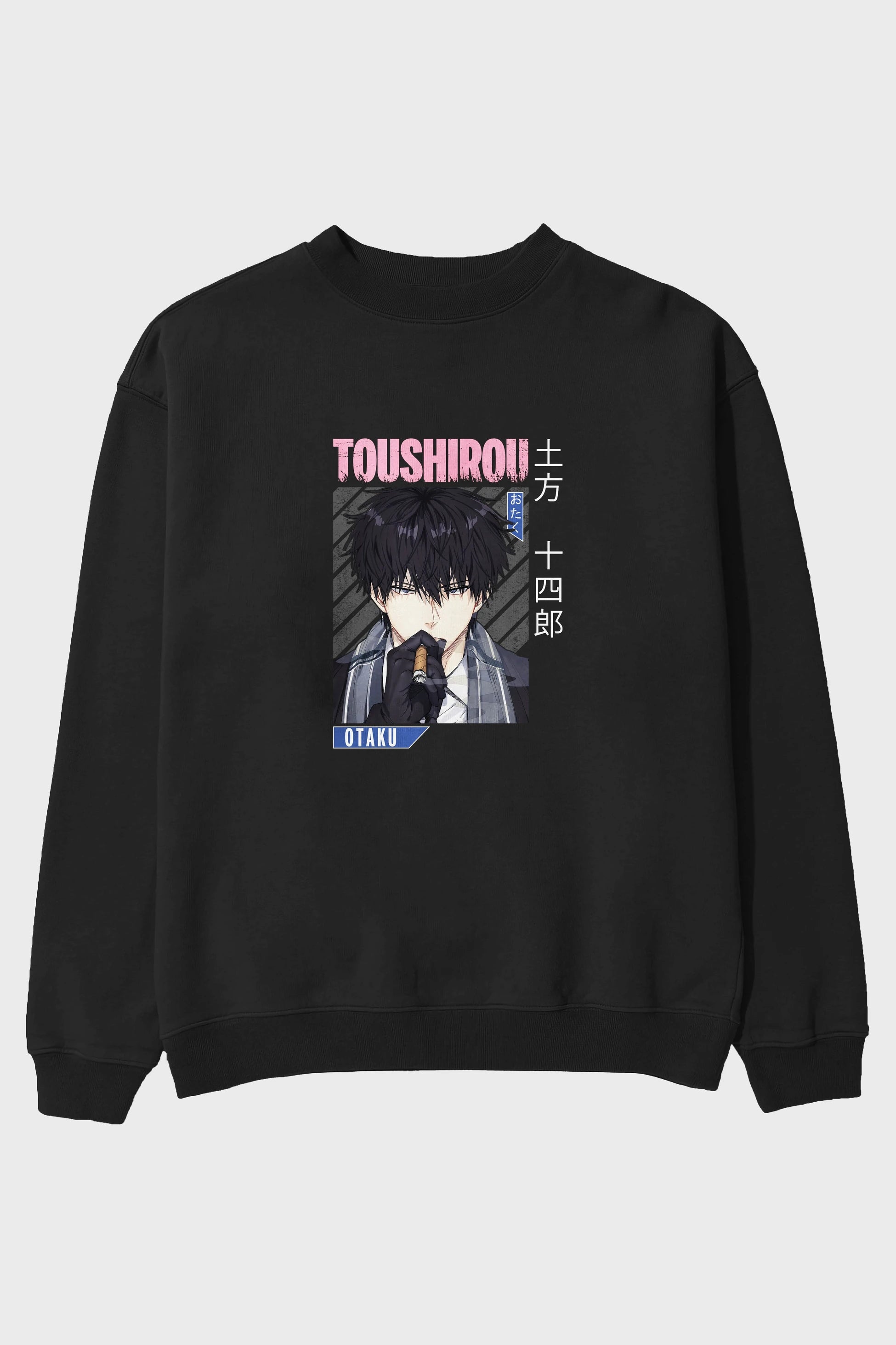 Toushirou Hijikata 2 Anime Ön Baskılı Oversize Sweatshirt Erkek Kadın Unisex
