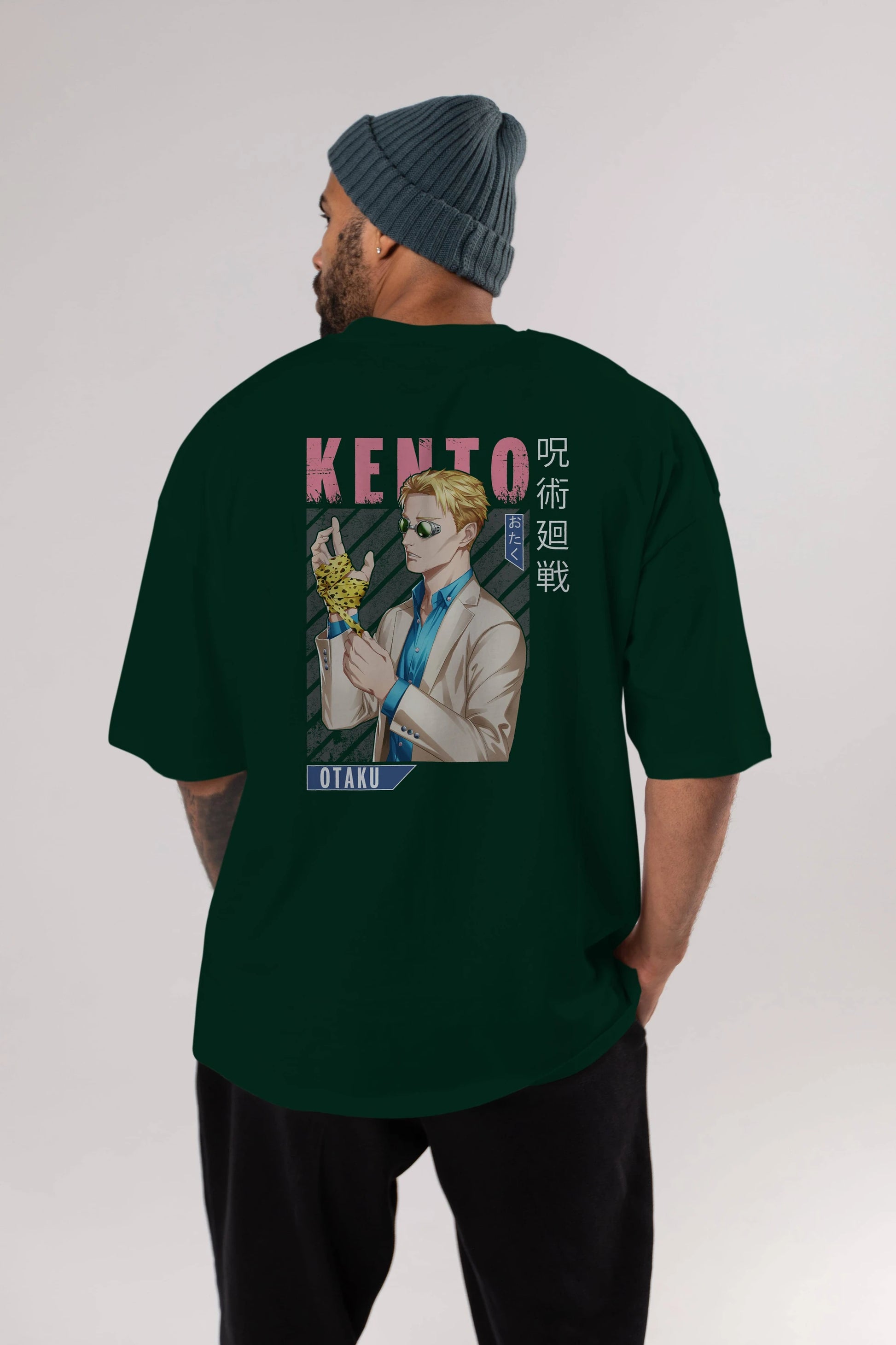 Kento Nanami Anime Arka Baskılı Oversize t-shirt Erkek Kadın Unisex