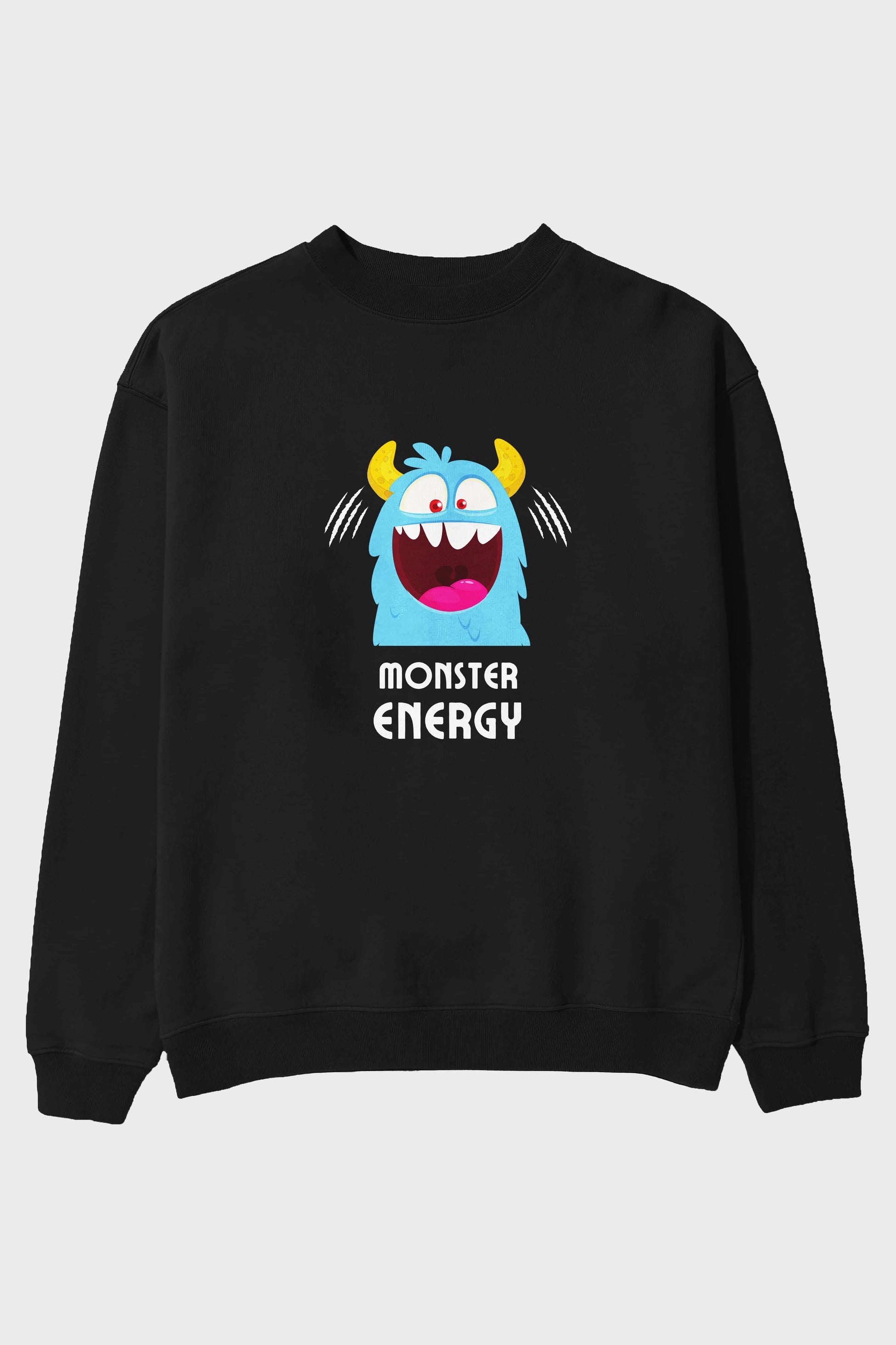Monster Energy Ön Baskılı Oversize Sweatshirt Erkek Kadın Unisex