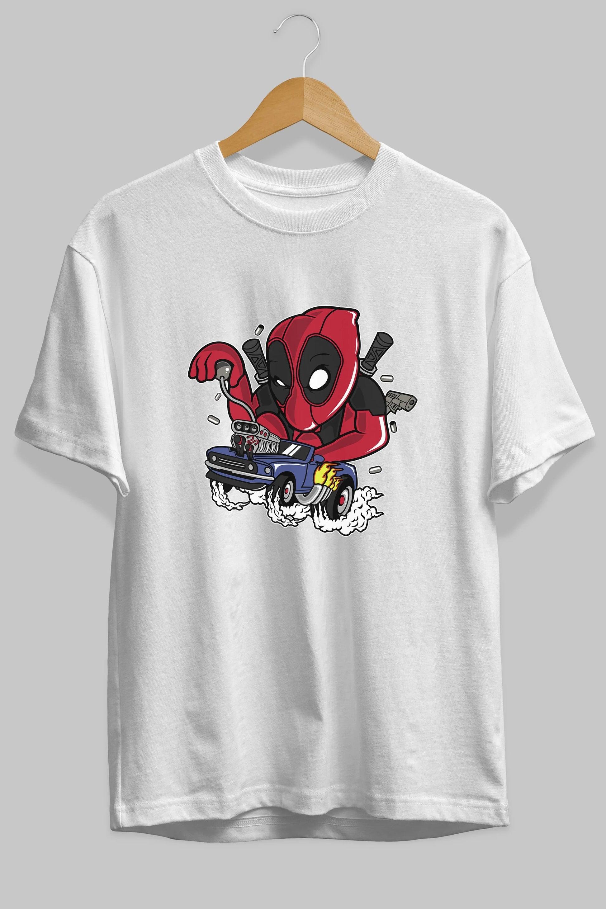 Deadpool (21) Ön Baskılı Oversize t-shirt Erkek Kadın Unisex %100 Pamuk Bisiklet Yaka tişort