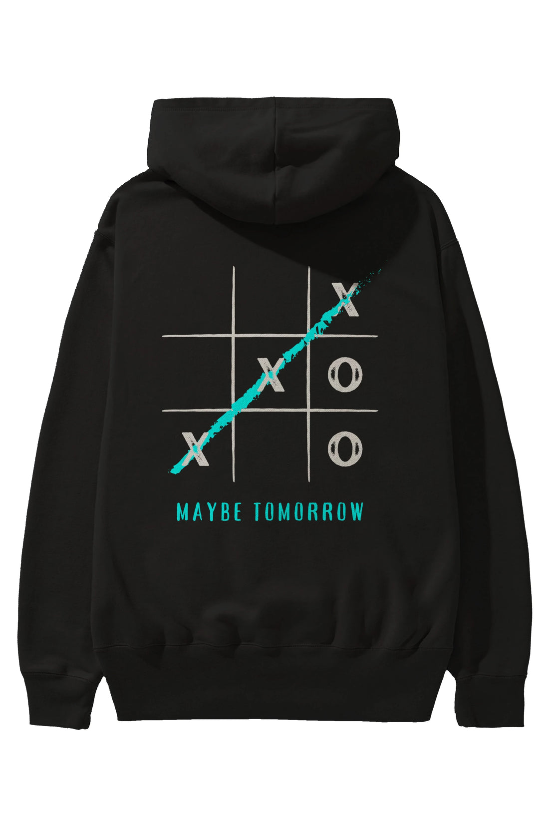 Maybe Tomorrow Yazılı Arka Baskılı Oversize Hoodie Kapüşonlu Sweatshirt Erkek Kadın Unisex