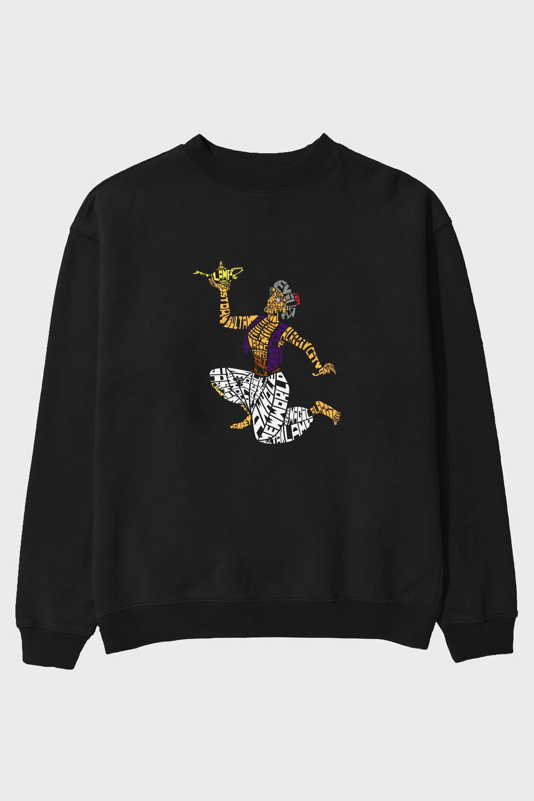 Aladdin Ön Baskılı Oversize Sweatshirt Erkek Kadın Unisex