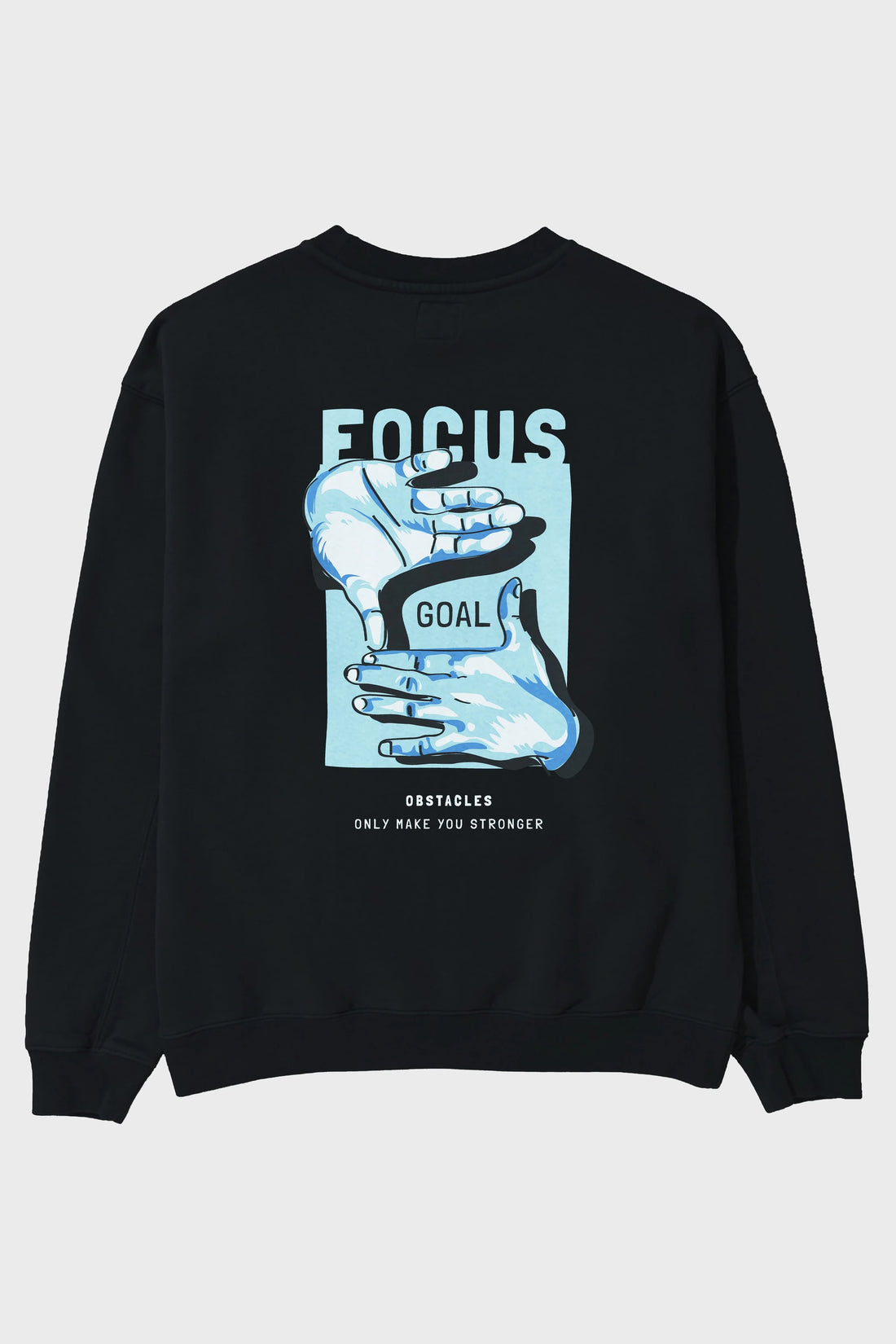 Focus Goal Arka Baskılı Oversize Sweatshirt Erkek Kadın Unisex