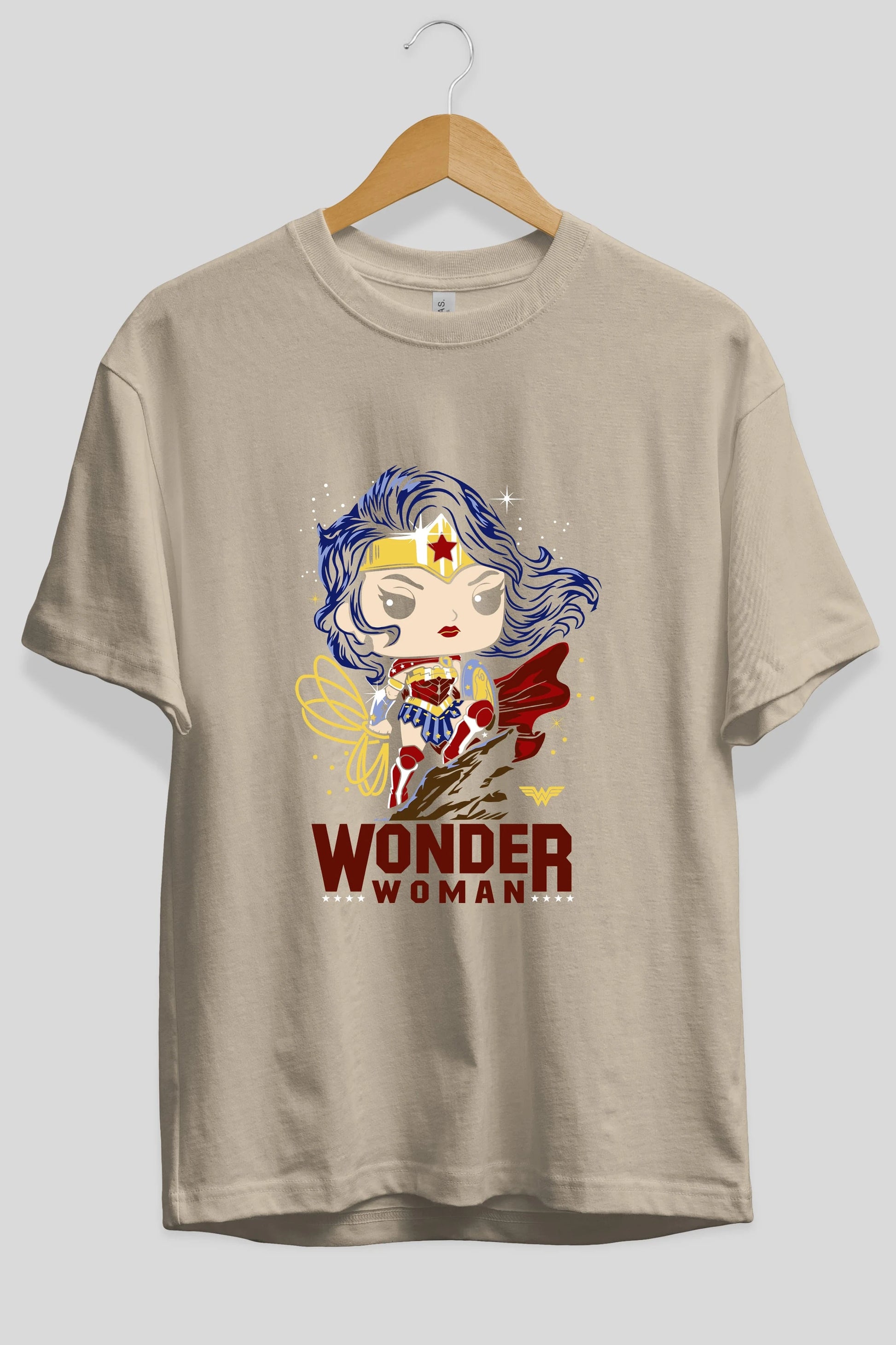Wonder Woman (2) Ön Baskılı Oversize t-shirt Erkek Kadın Unisex %100 Pamuk Bisiklet Yaka tişort