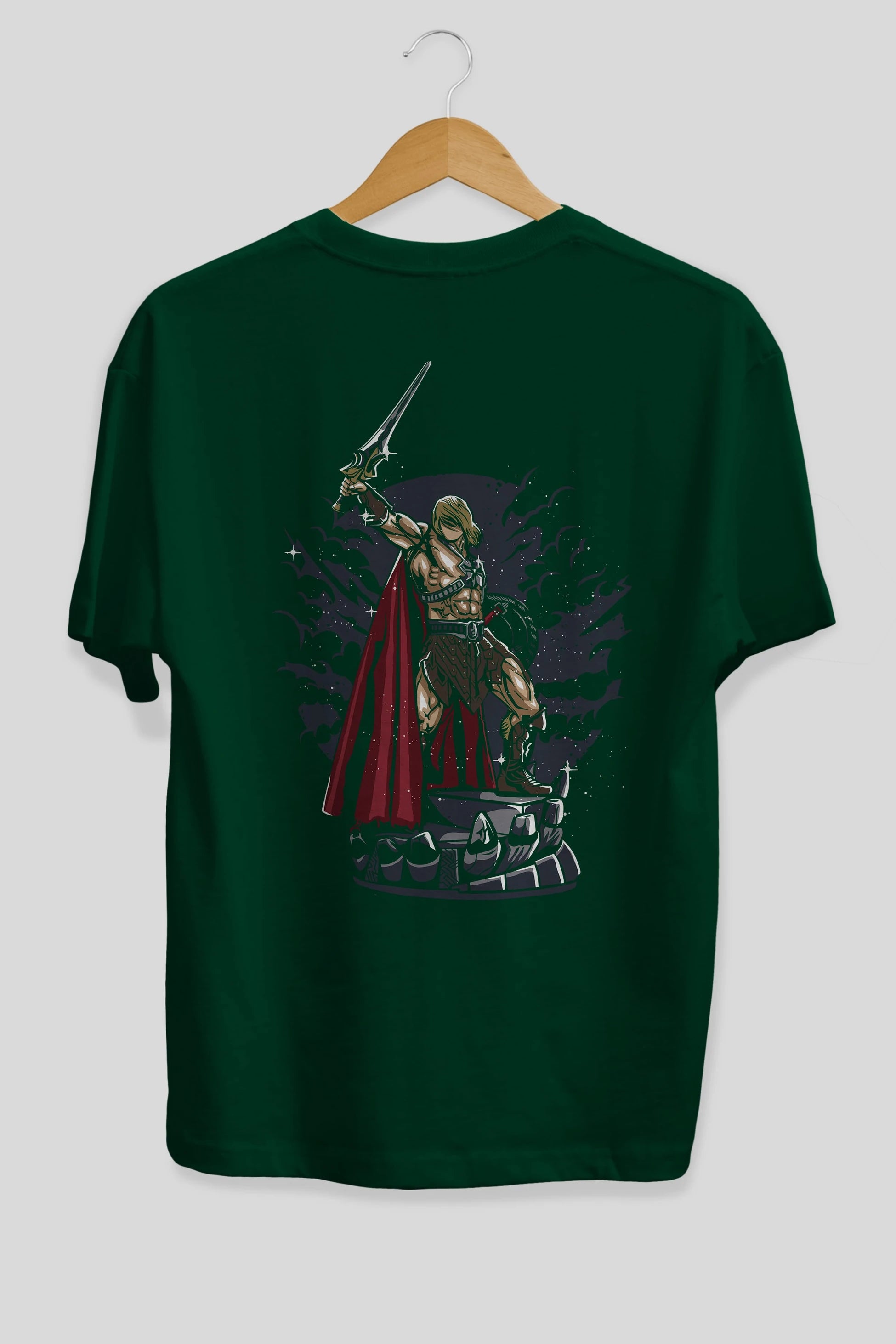 Warrior Arka Baskılı Oversize t-shirt Erkek Kadın Unisex %100 Pamuk