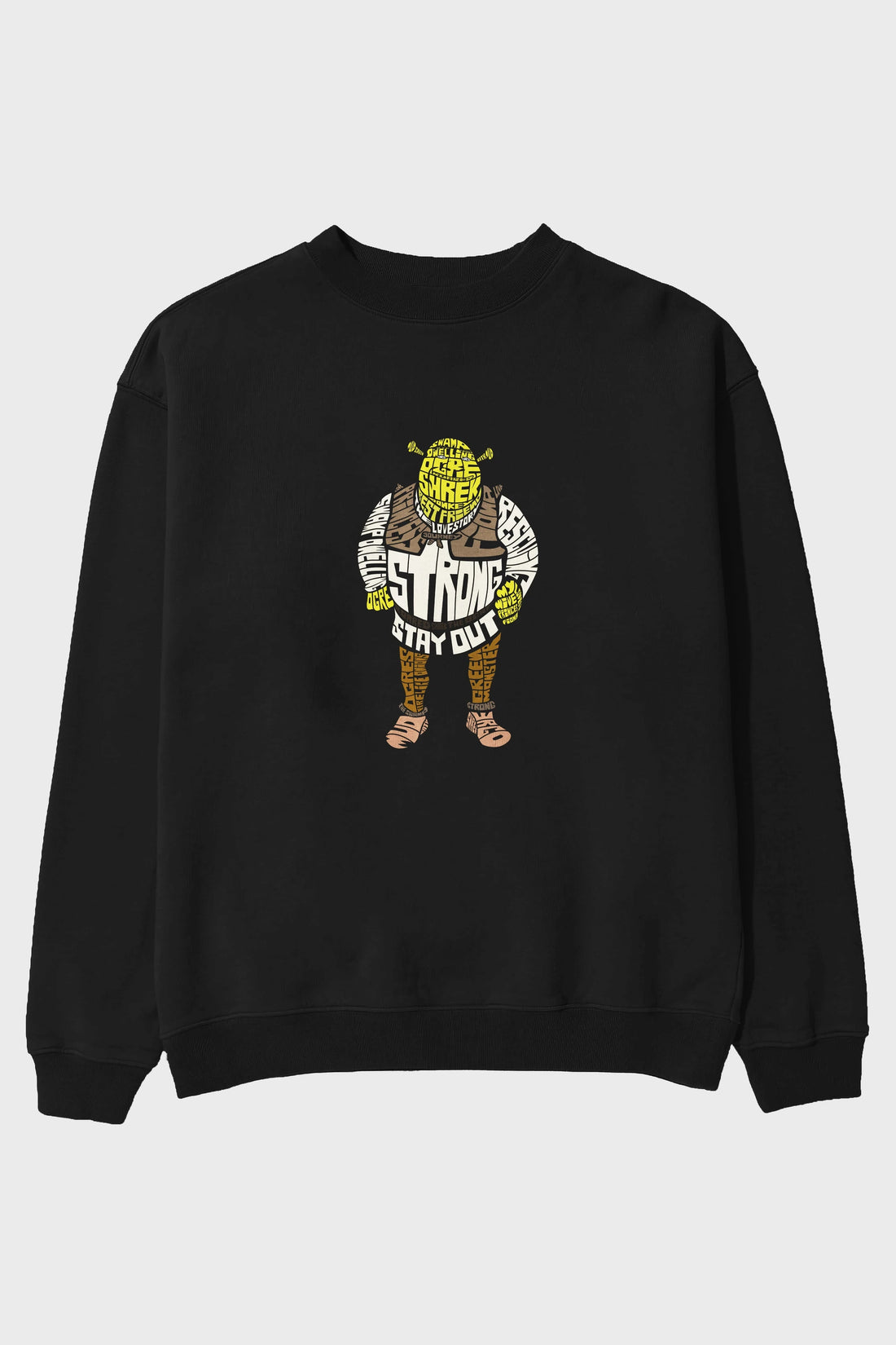 Shrek Ön Baskılı Oversize Sweatshirt Erkek Kadın Unisex