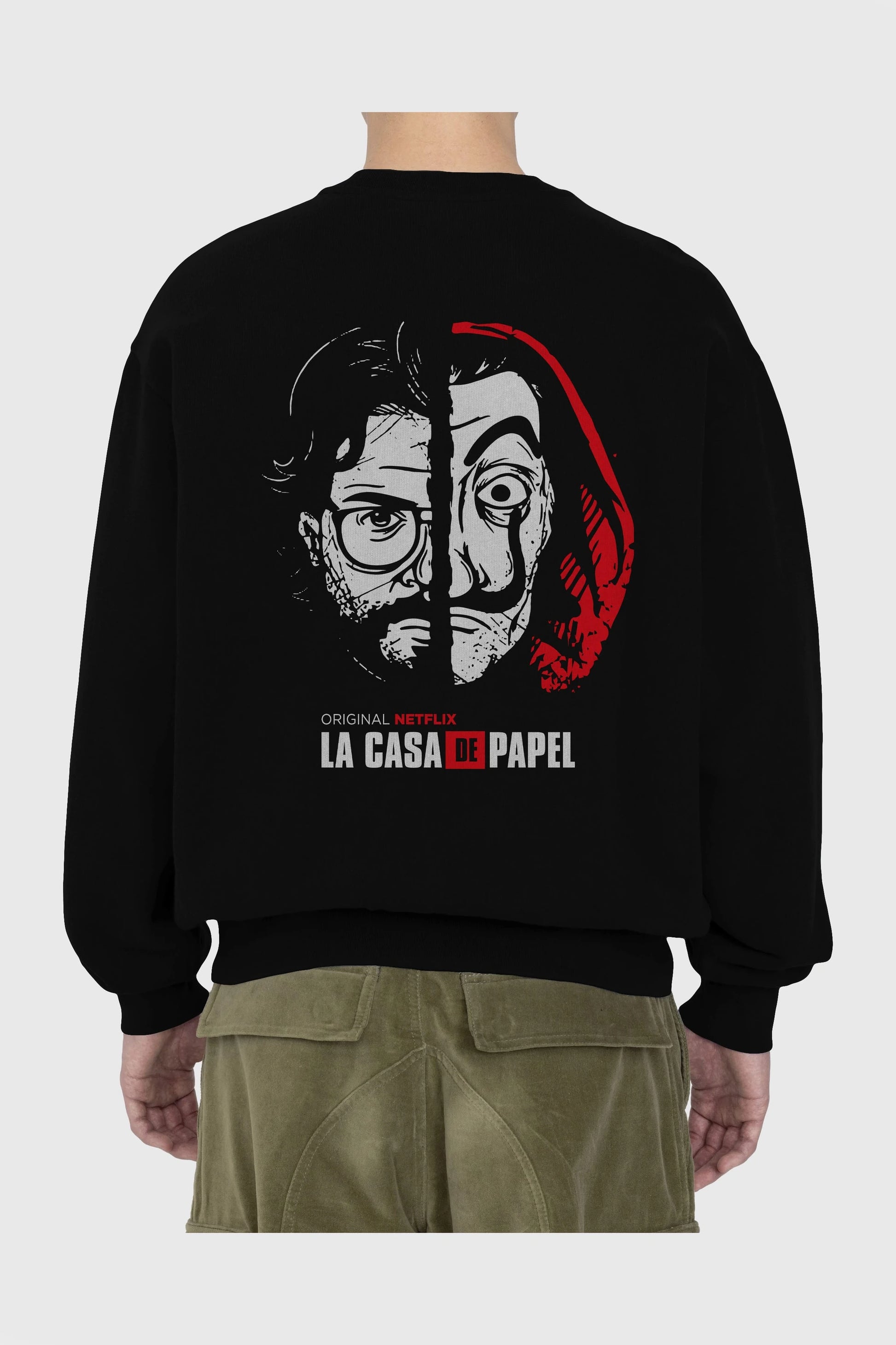 La Casa De Papel (9) Arka Baskılı Oversize Sweatshirt Erkek Kadın Unisex