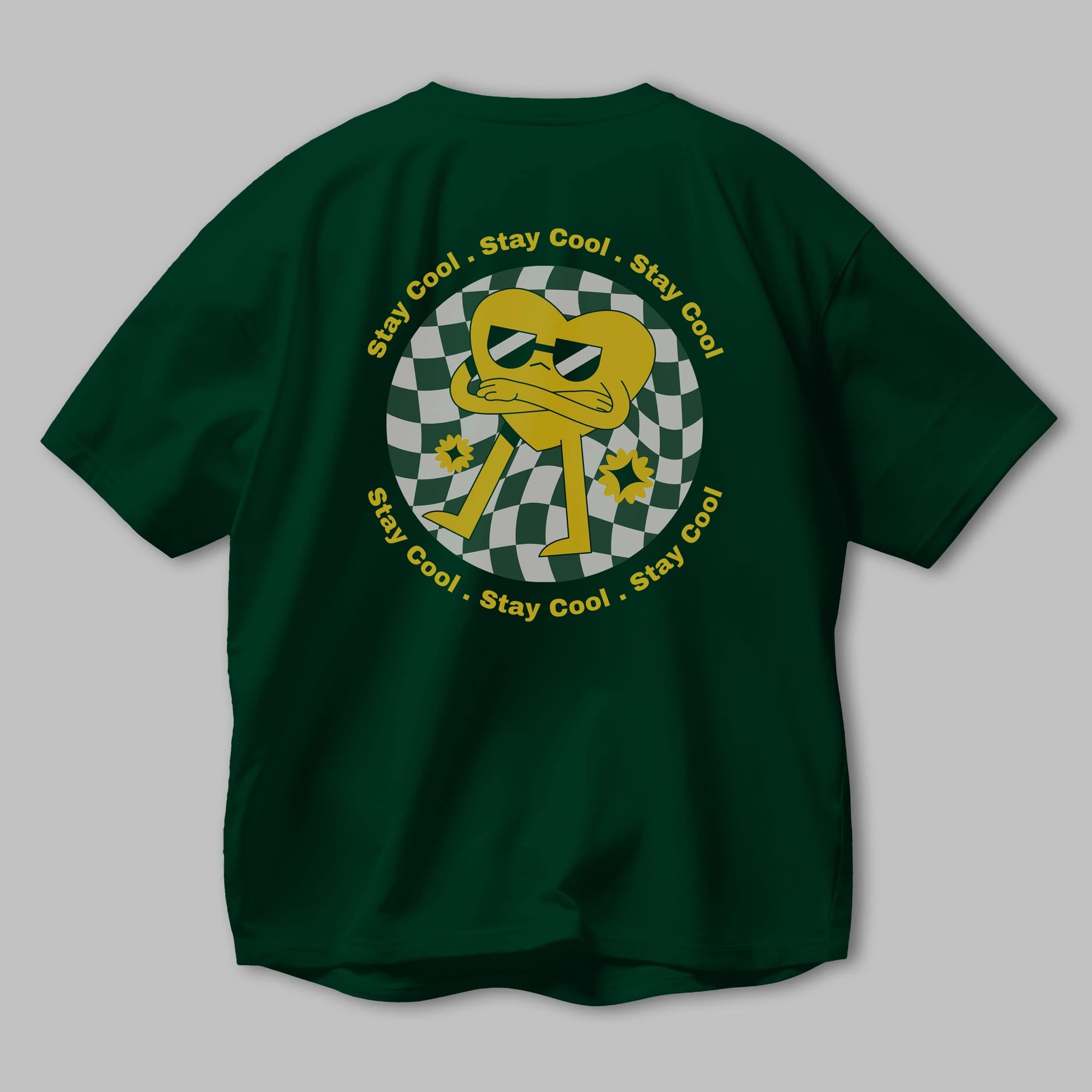 Stay Cool Yazılı Arka Baskılı Oversize t-shirt Erkek Kadın Unisex