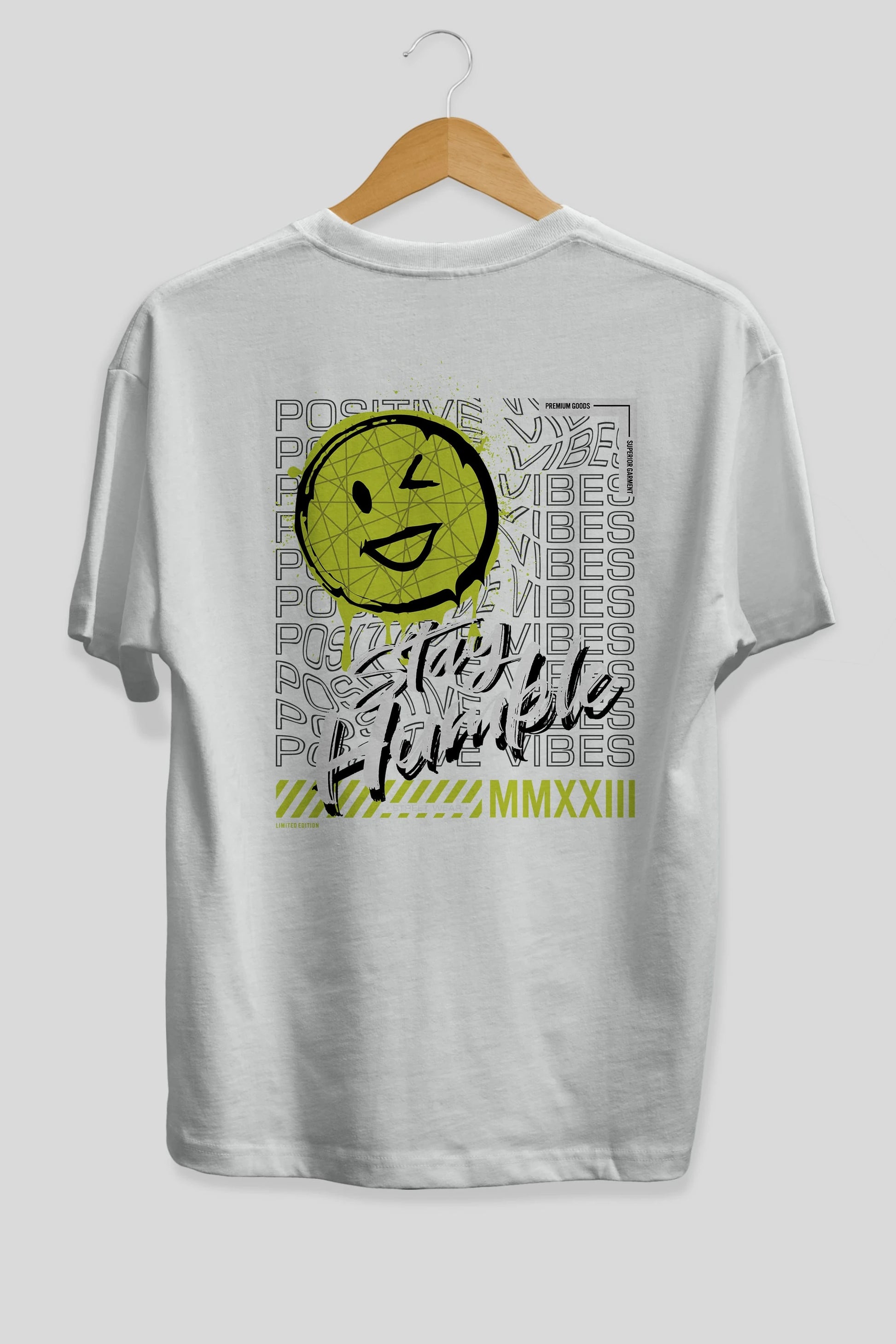 Stay Humble Arka Baskılı Oversize t-shirt Erkek Kadın Unisex