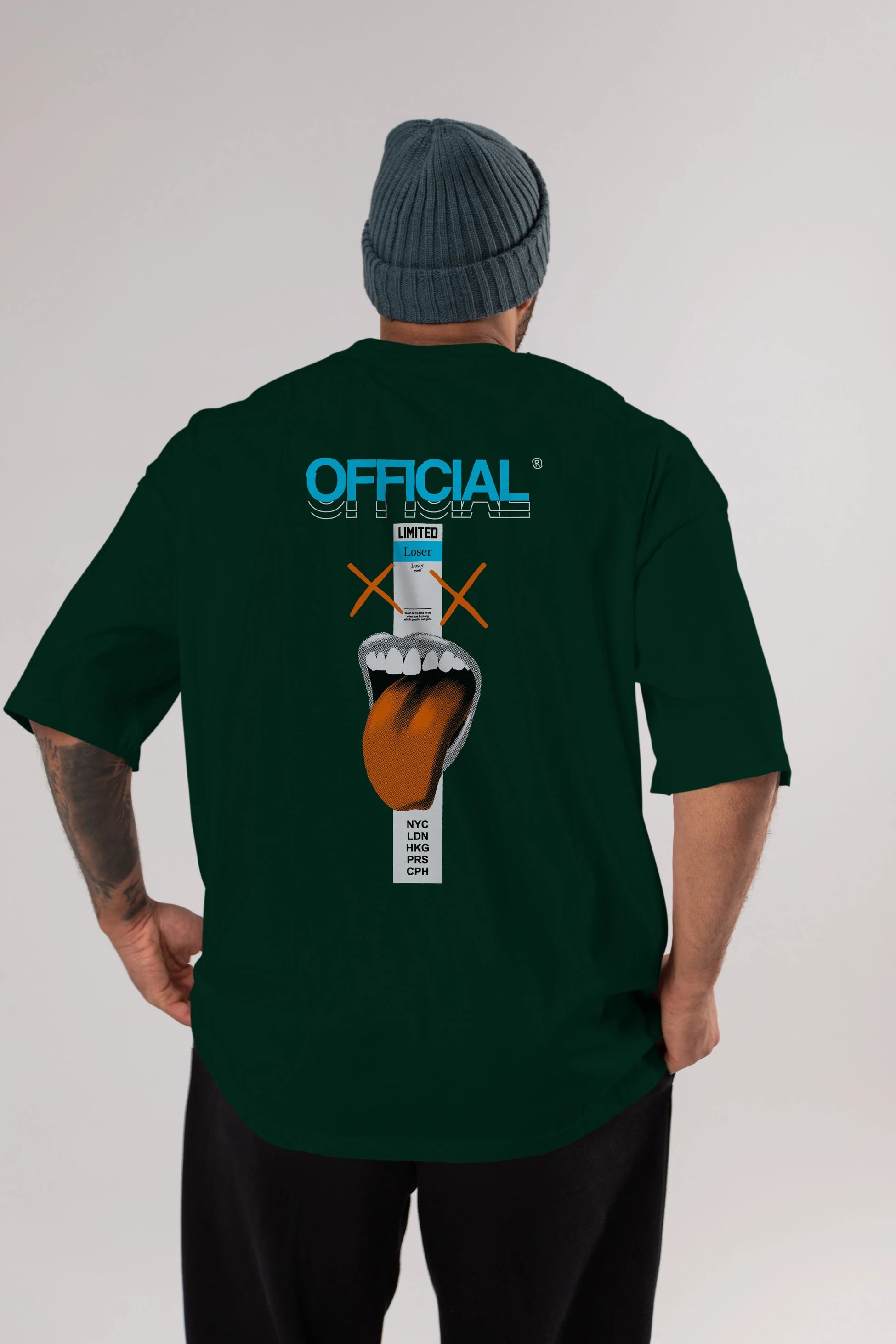 Official Loser Arka Baskılı Oversize t-shirt Erkek Kadın Unisex