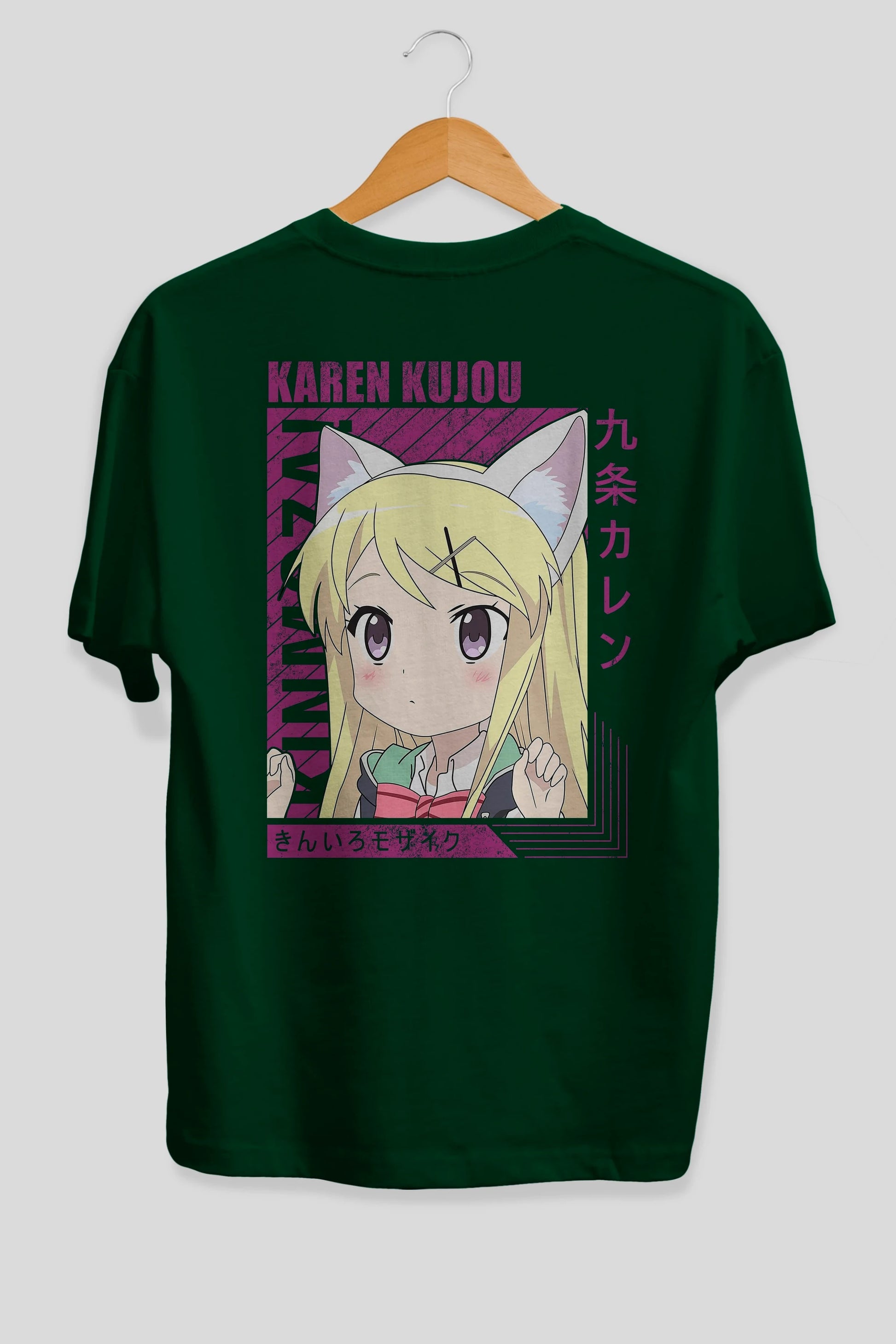 Karen Kujou 4 Anime Arka Baskılı Oversize t-shirt Erkek Kadın Unisex