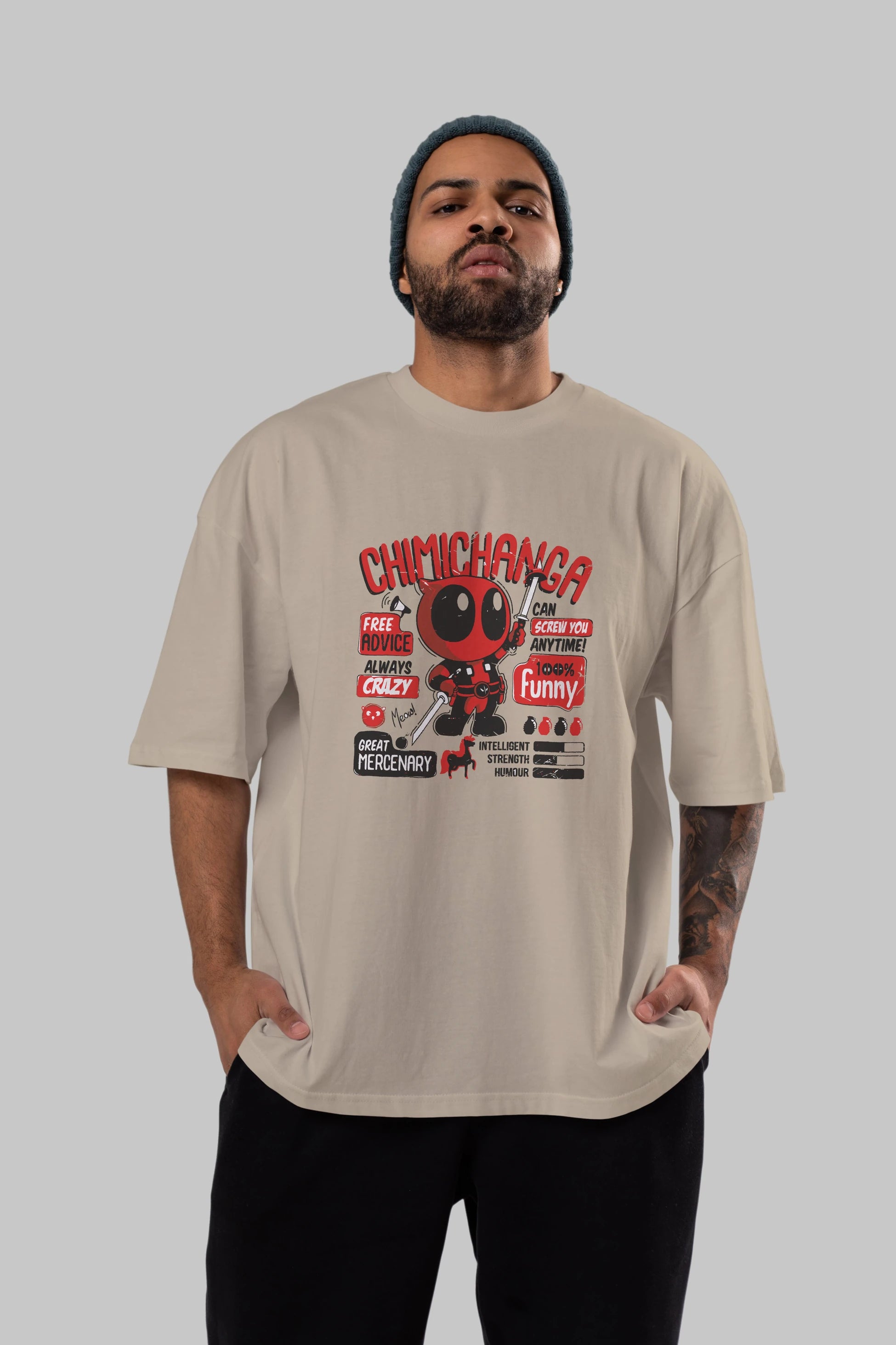 Deadpool (9) Ön Baskılı Oversize t-shirt Erkek Kadın Unisex %100 Pamuk Bisiklet Yaka tişort