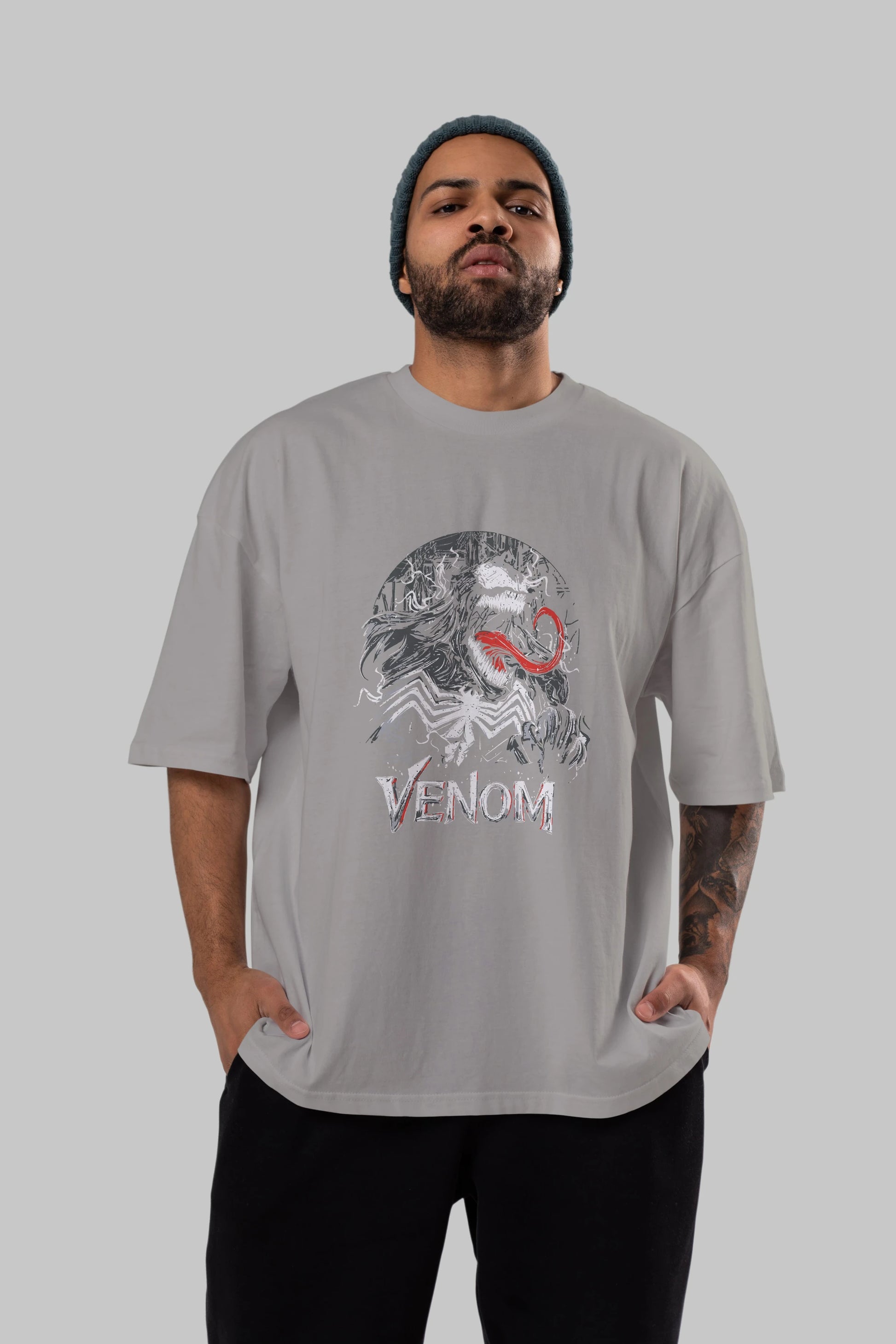 Venom (13) Ön Baskılı Oversize t-shirt Erkek Kadın Unisex %100 Pamuk Bisiklet Yaka tişort