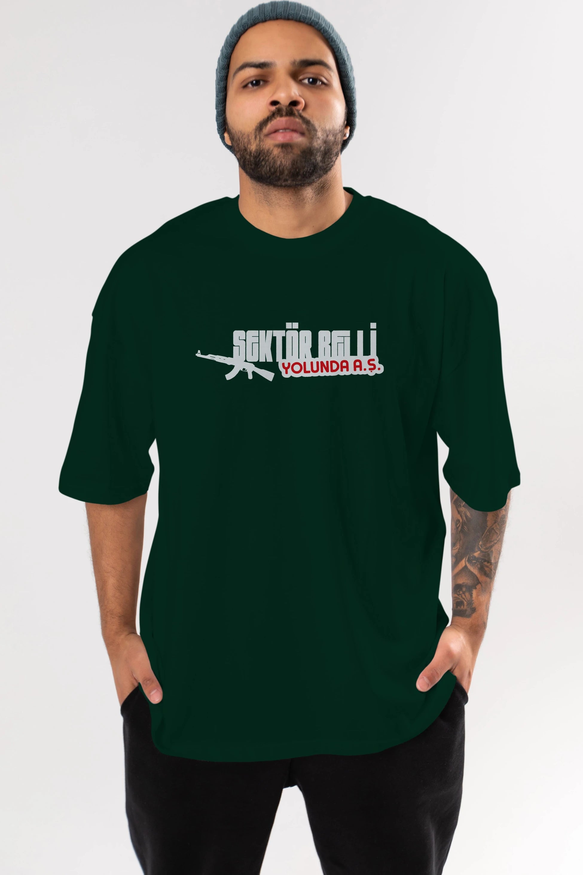 Sektör Belli Ön Baskılı Oversize t-shirt %100 pamuk Erkek Kadın Unisex