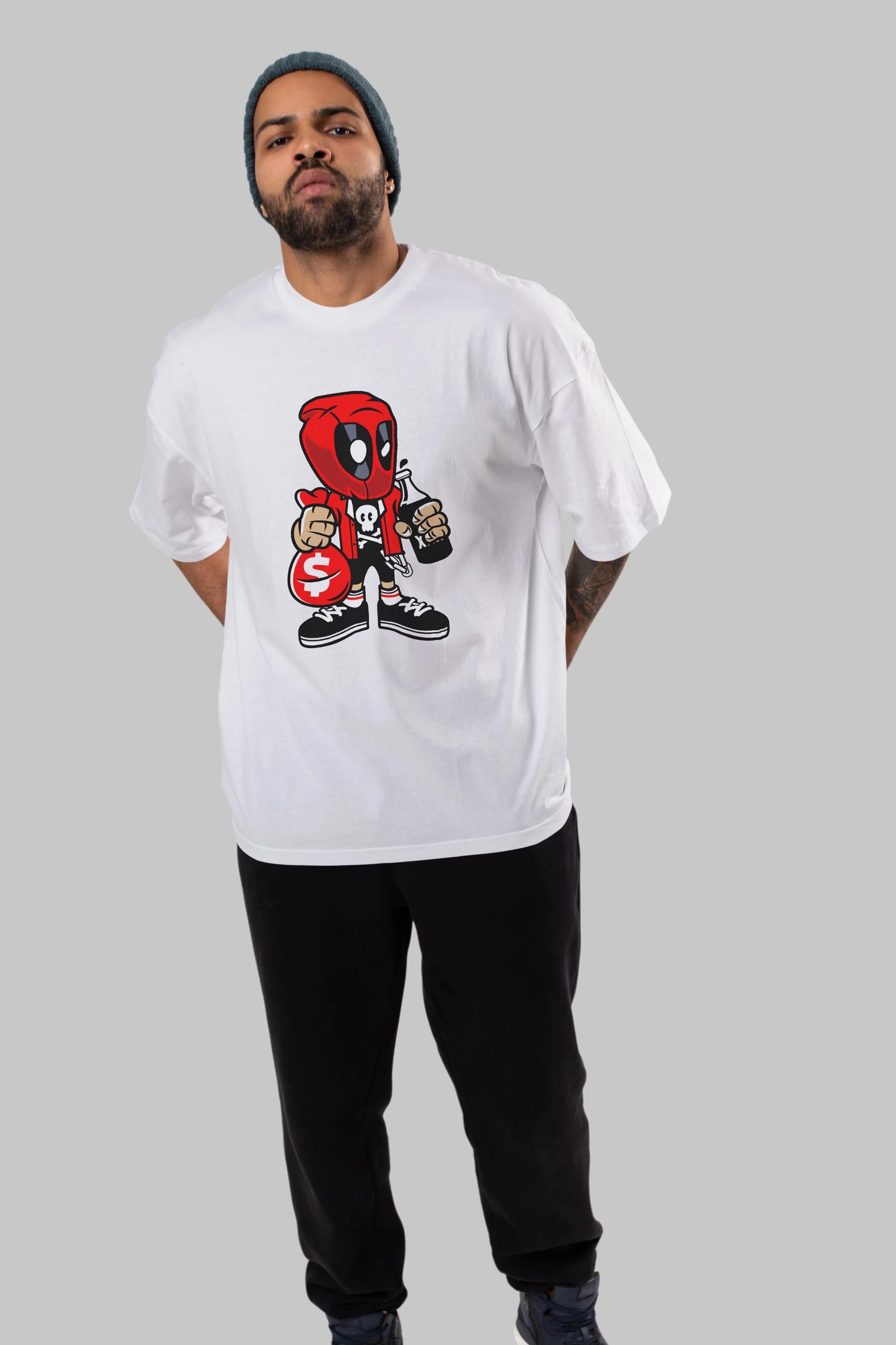 Deadpool (20) Ön Baskılı Oversize t-shirt Erkek Kadın Unisex %100 Pamuk Bisiklet Yaka tişort