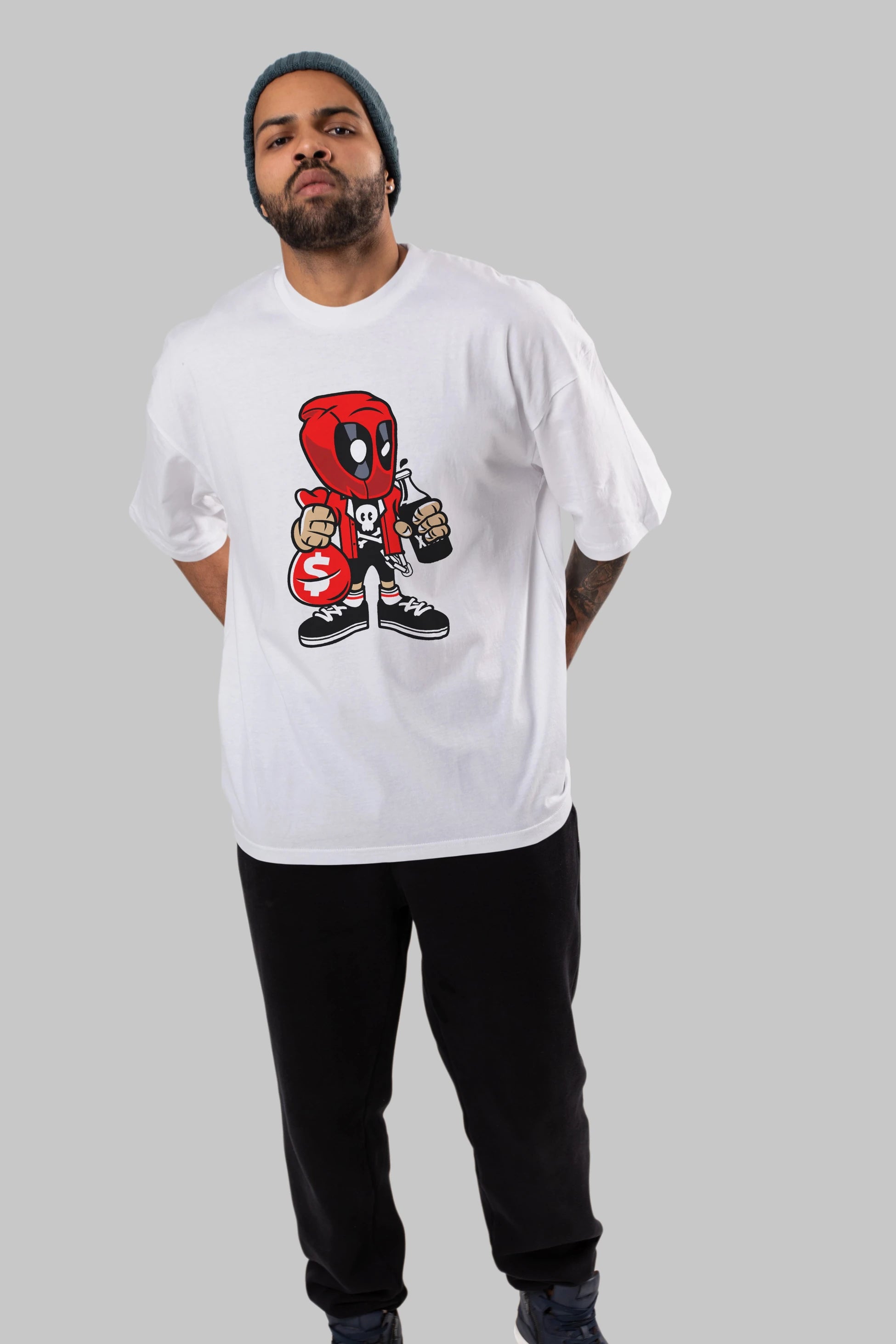 Deadpool (20) Ön Baskılı Oversize t-shirt Erkek Kadın Unisex %100 Pamuk Bisiklet Yaka tişort