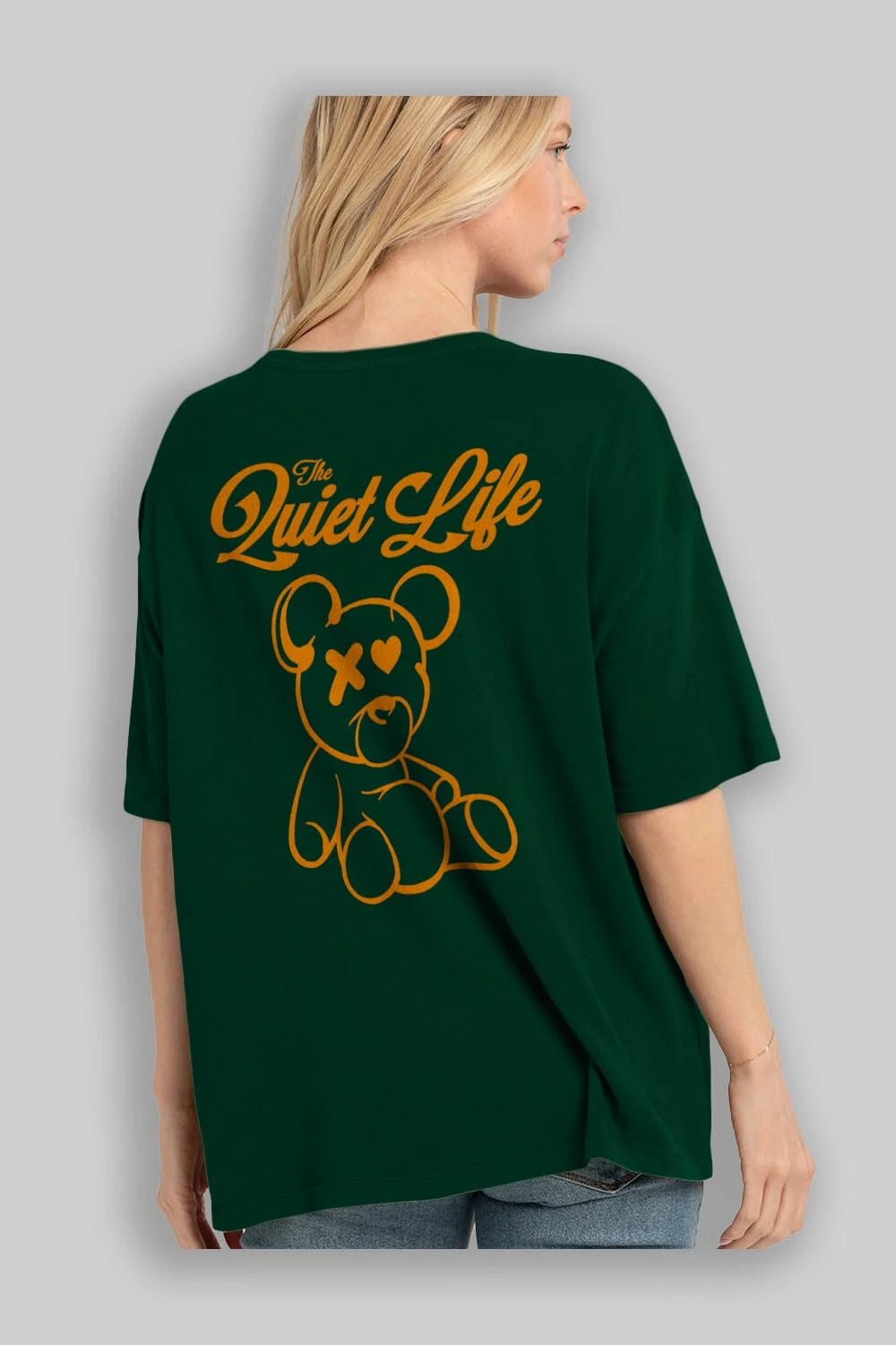 The Life Bear Arka Baskılı Oversize t-shirt Erkek Kadın Unisex