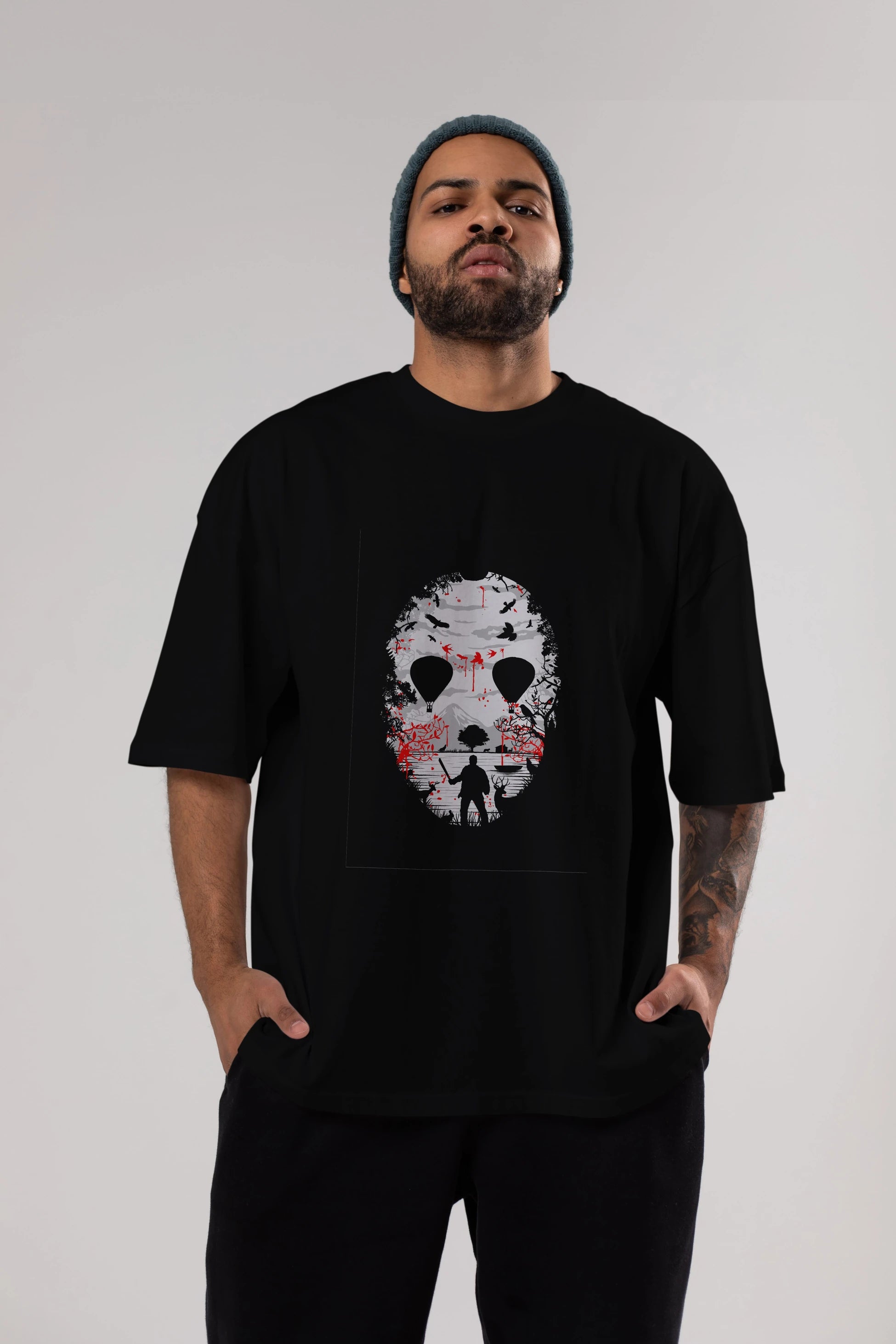 Crystal Lake Ön Baskılı Oversize t-shirt %100 pamuk Erkek Kadın Unisex