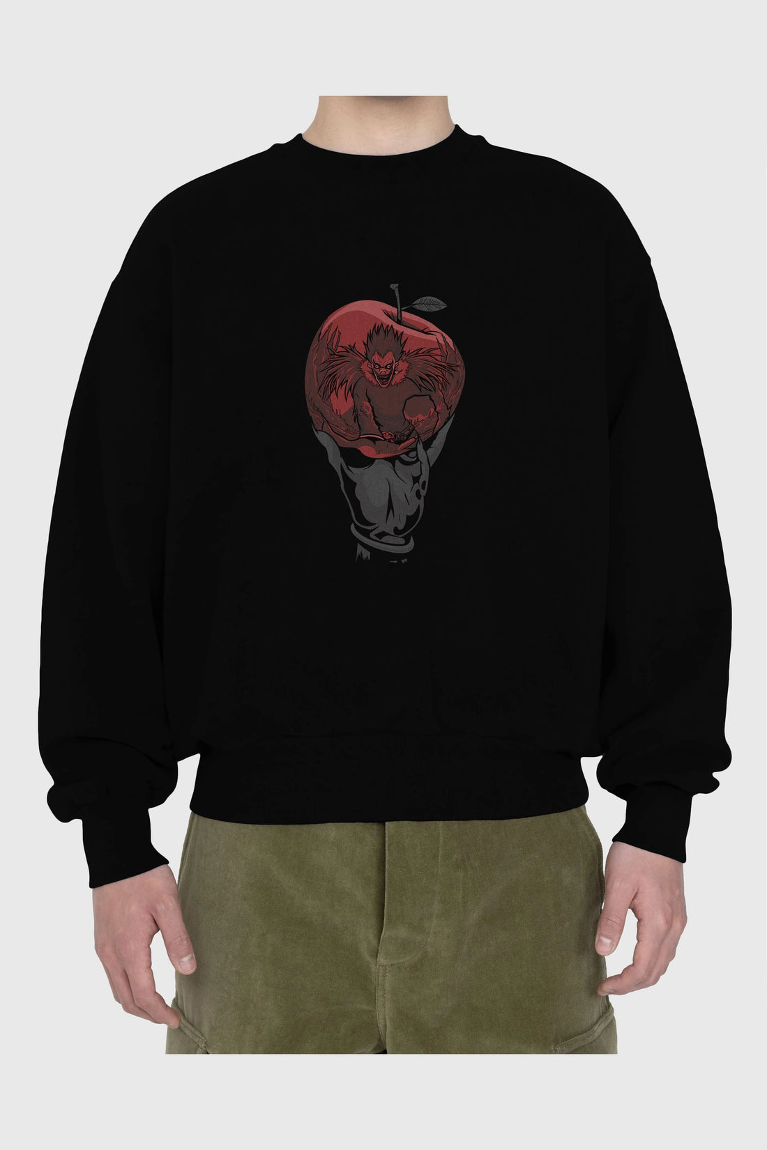 DEATH NOTE -RYUK Anime Ön Baskılı Oversize Sweatshirt Erkek Kadın Unisex