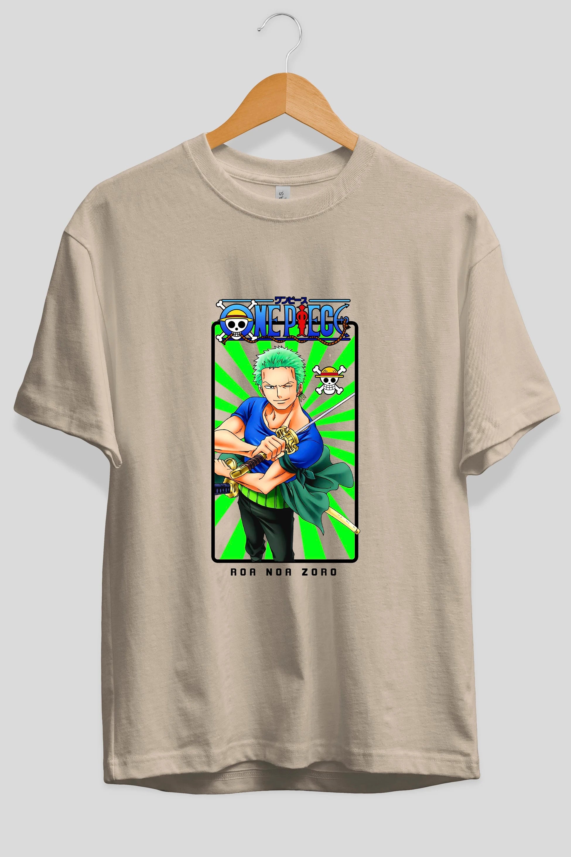 Roronoa Zoro 6 Anime Ön Baskılı Oversize t-shirt Erkek Kadın Unisex