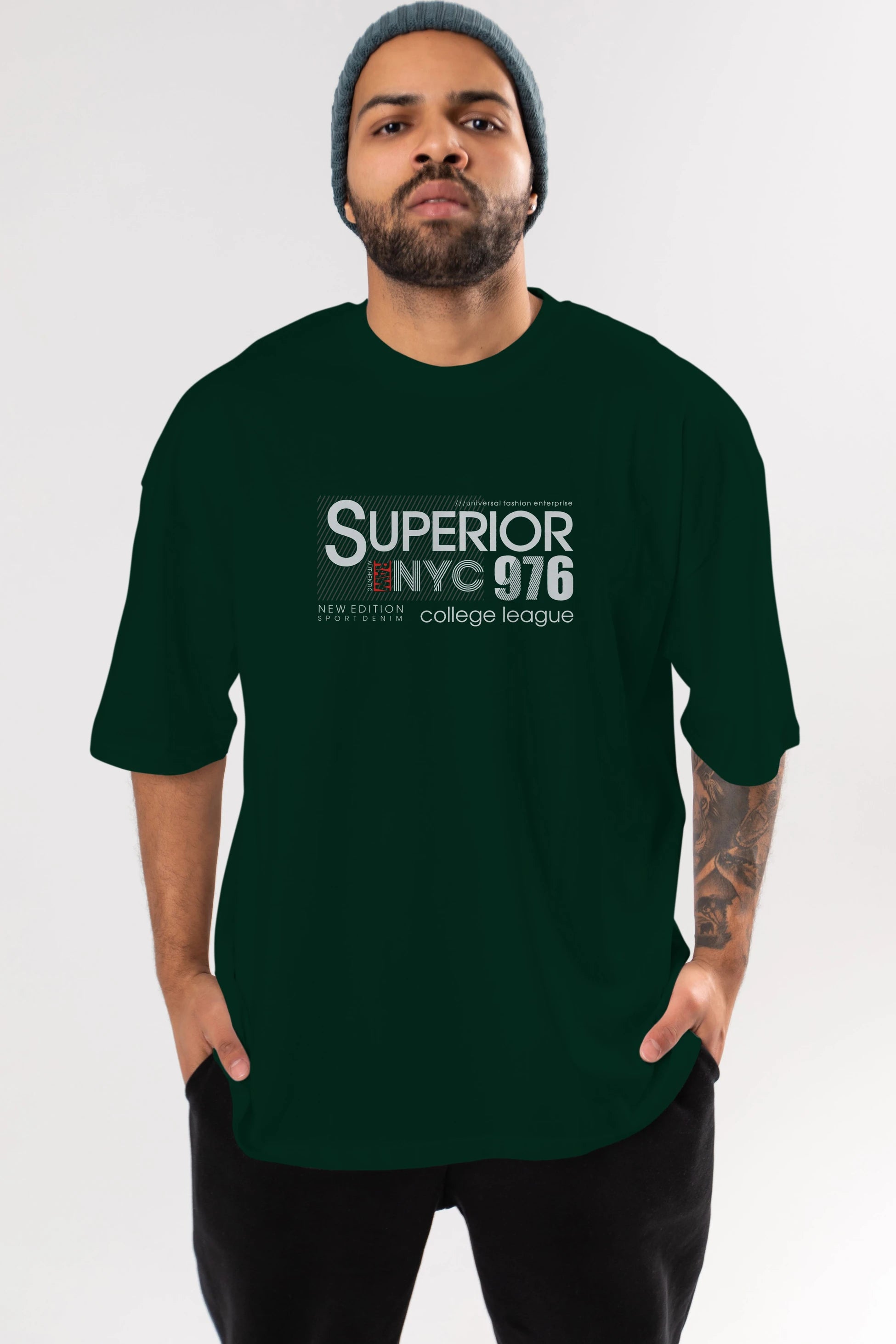 Superior 976 Ön Baskılı Oversize t-shirt Erkek Kadın Unisex