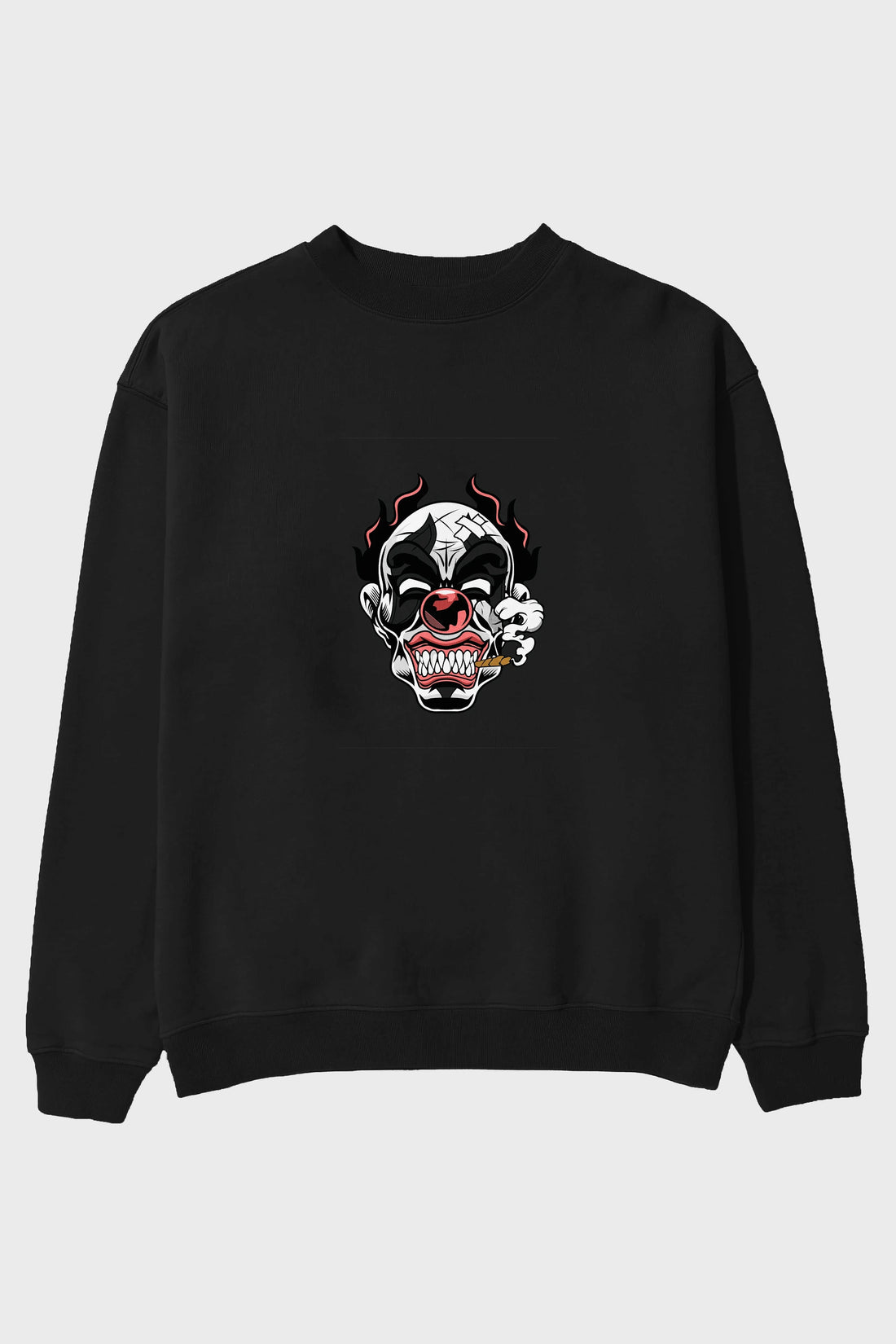 Clown Horror Ön Baskılı Oversize Sweatshirt Erkek Kadın Unisex