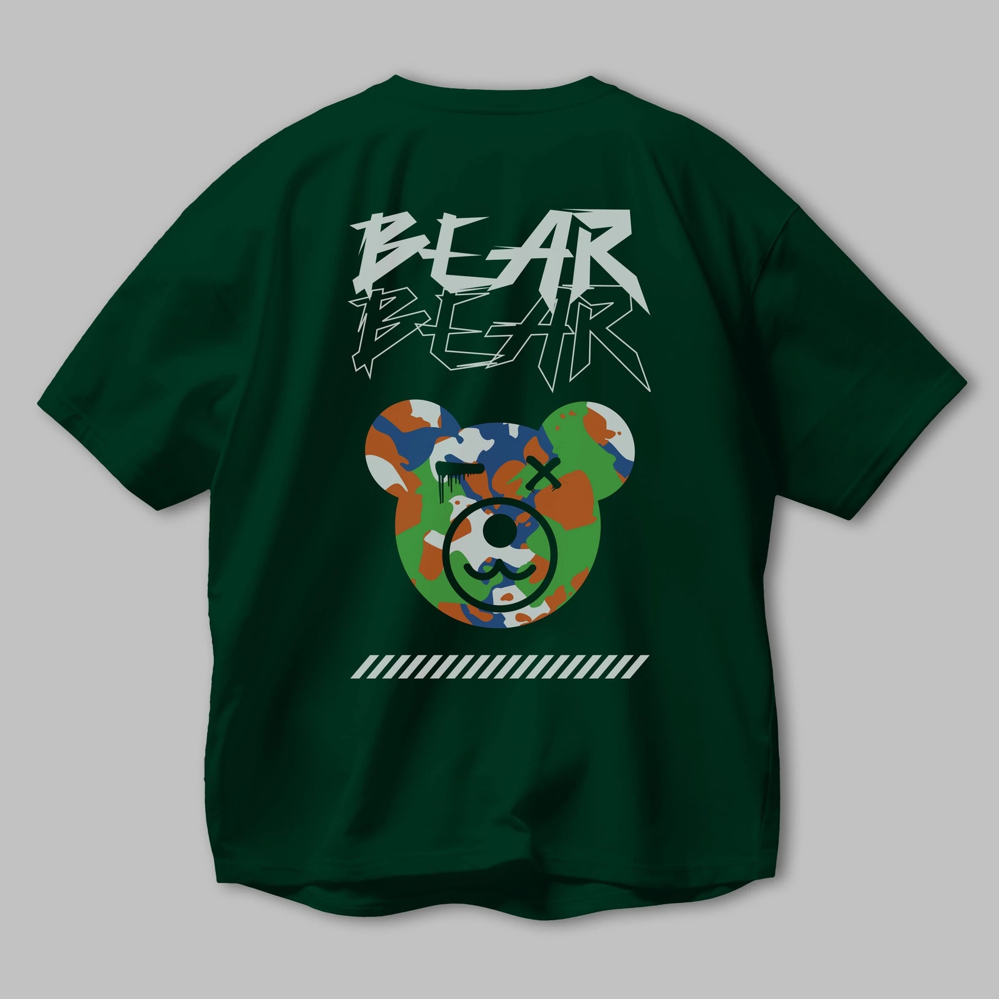 Bear Bear Arka Baskılı Oversize t-shirt Erkek Kadın Unisex