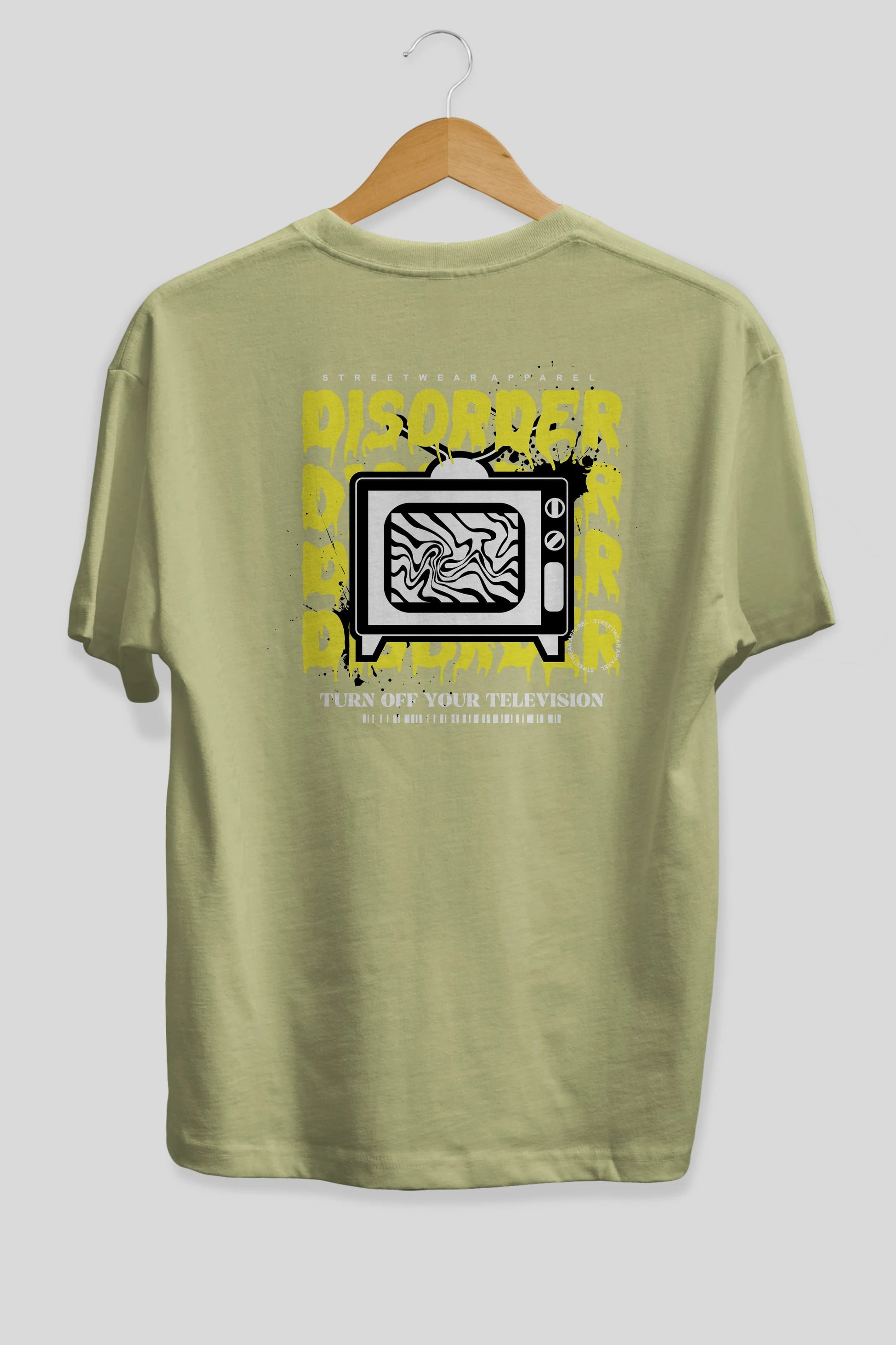 Disorder Streetwear Arka Baskılı Oversize t-shirt Erkek Kadın Unisex