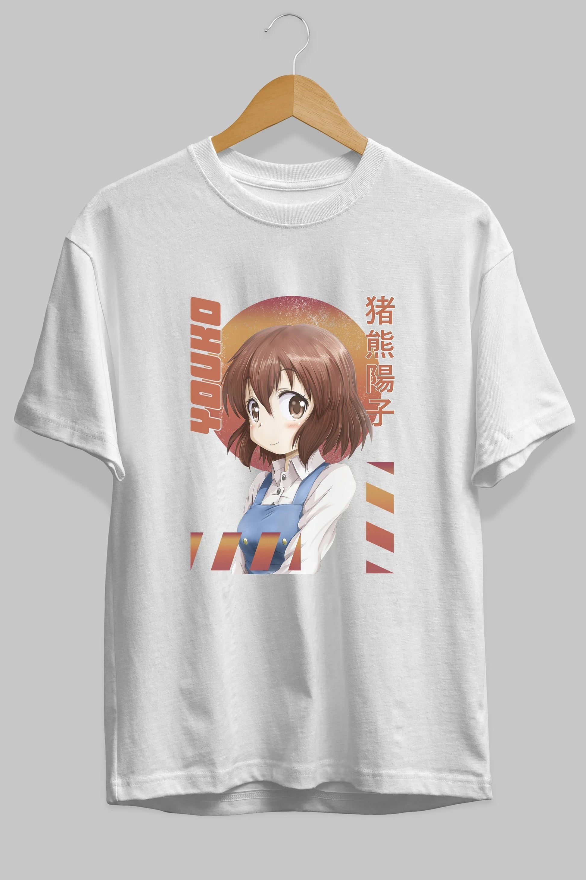 Youko Inokuma 5 Anime Ön Baskılı Oversize t-shirt %100 pamuk Erkek Kadın Unisex