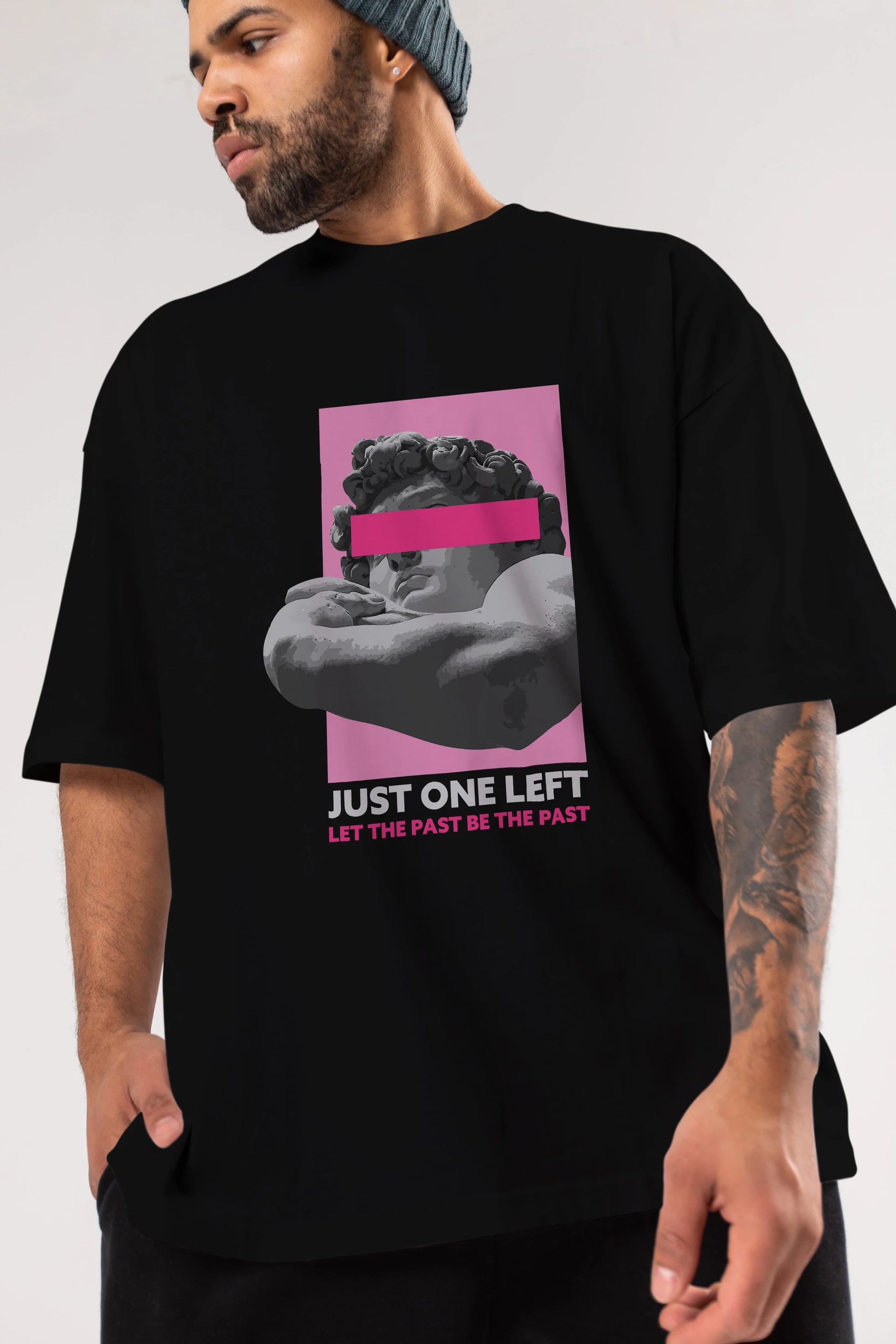 Just One Left Ön Baskılı Oversize t-shirt Erkek Kadın Unisex