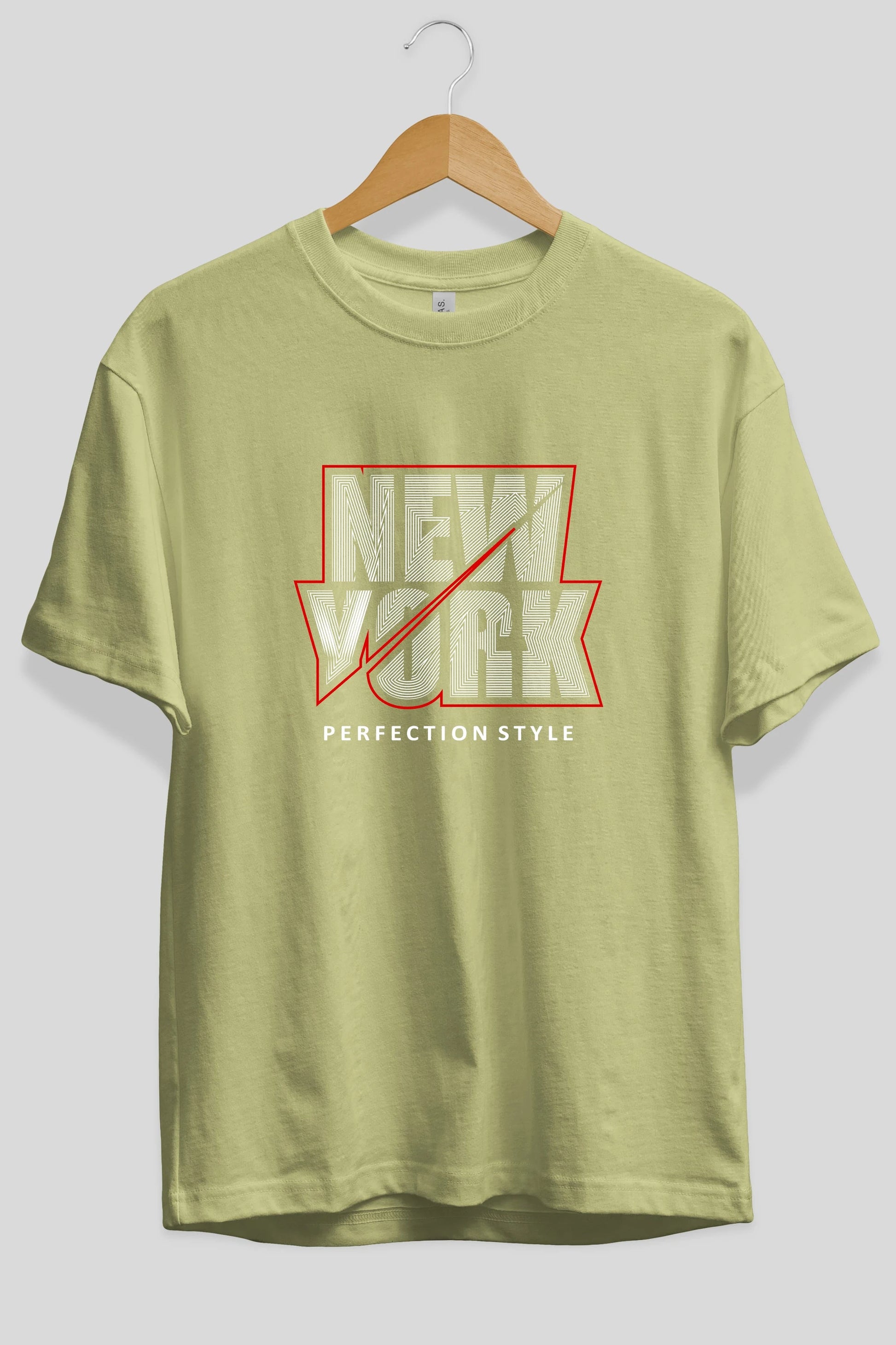 New York Perfection Style Ön Baskılı Oversize t-shirt Erkek Kadın Unisex