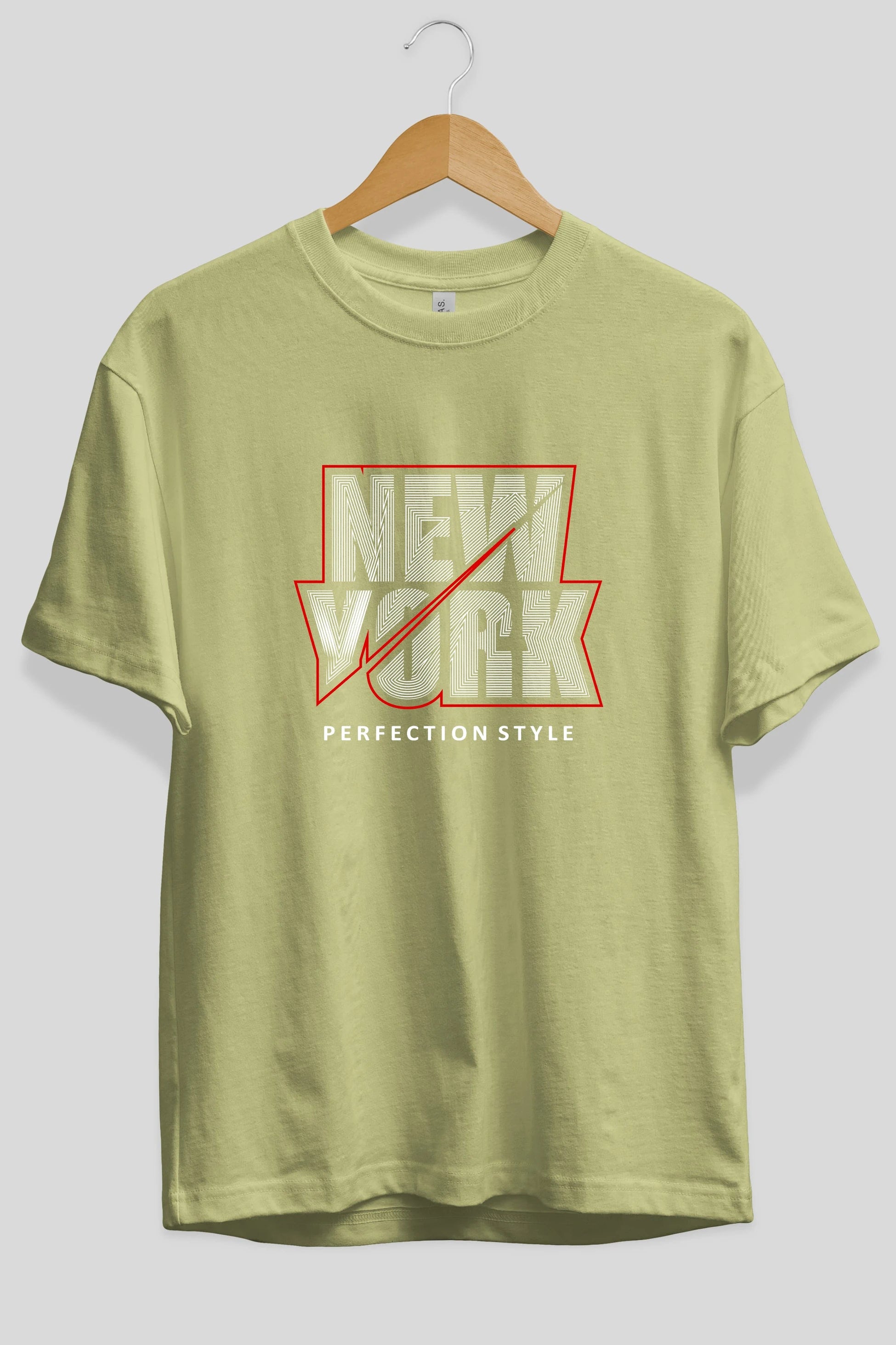 New York Perfection Style Ön Baskılı Oversize t-shirt Erkek Kadın Unisex