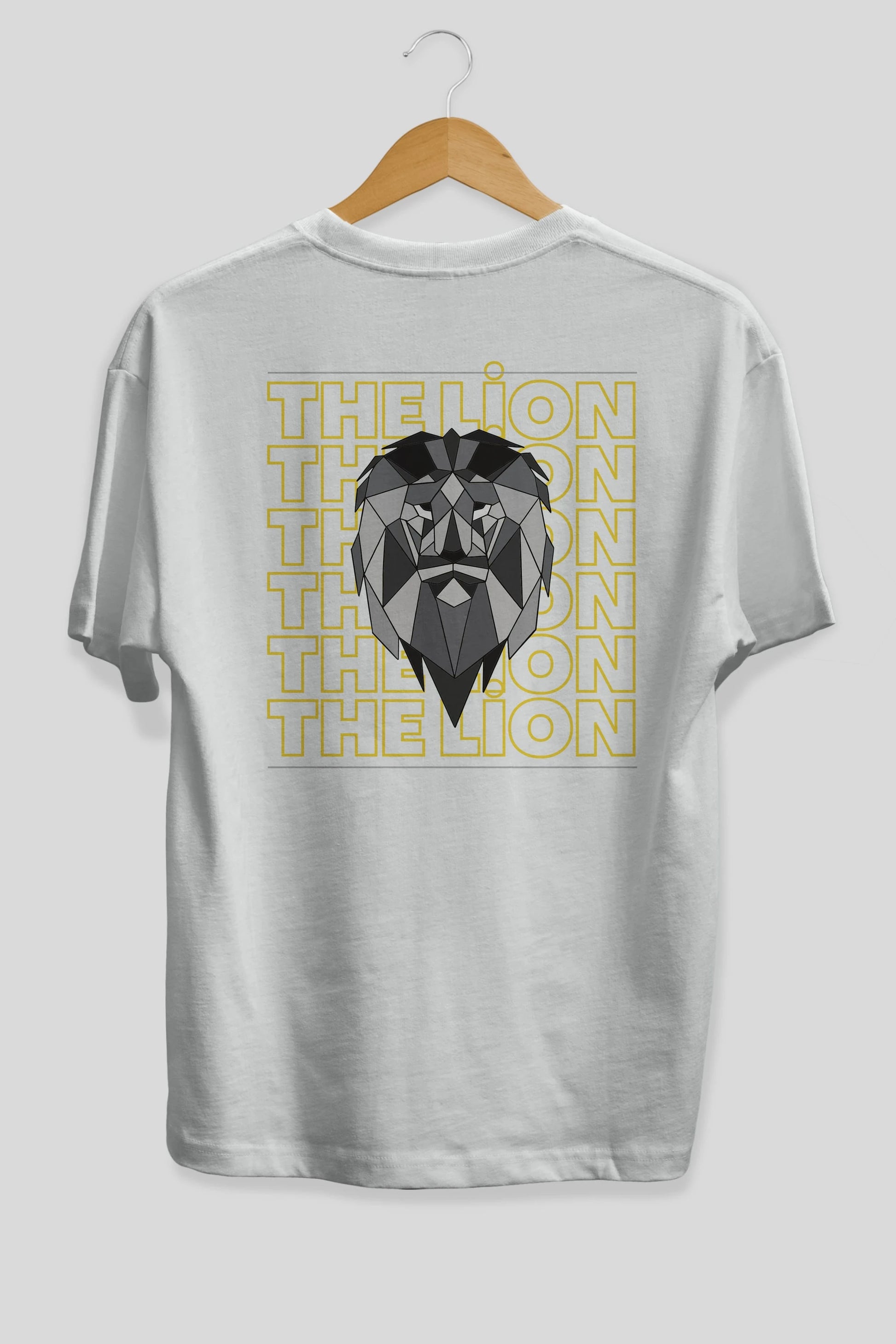 The Lion Yazılı Arka Baskılı Oversize t-shirt Erkek Kadın Unisex
