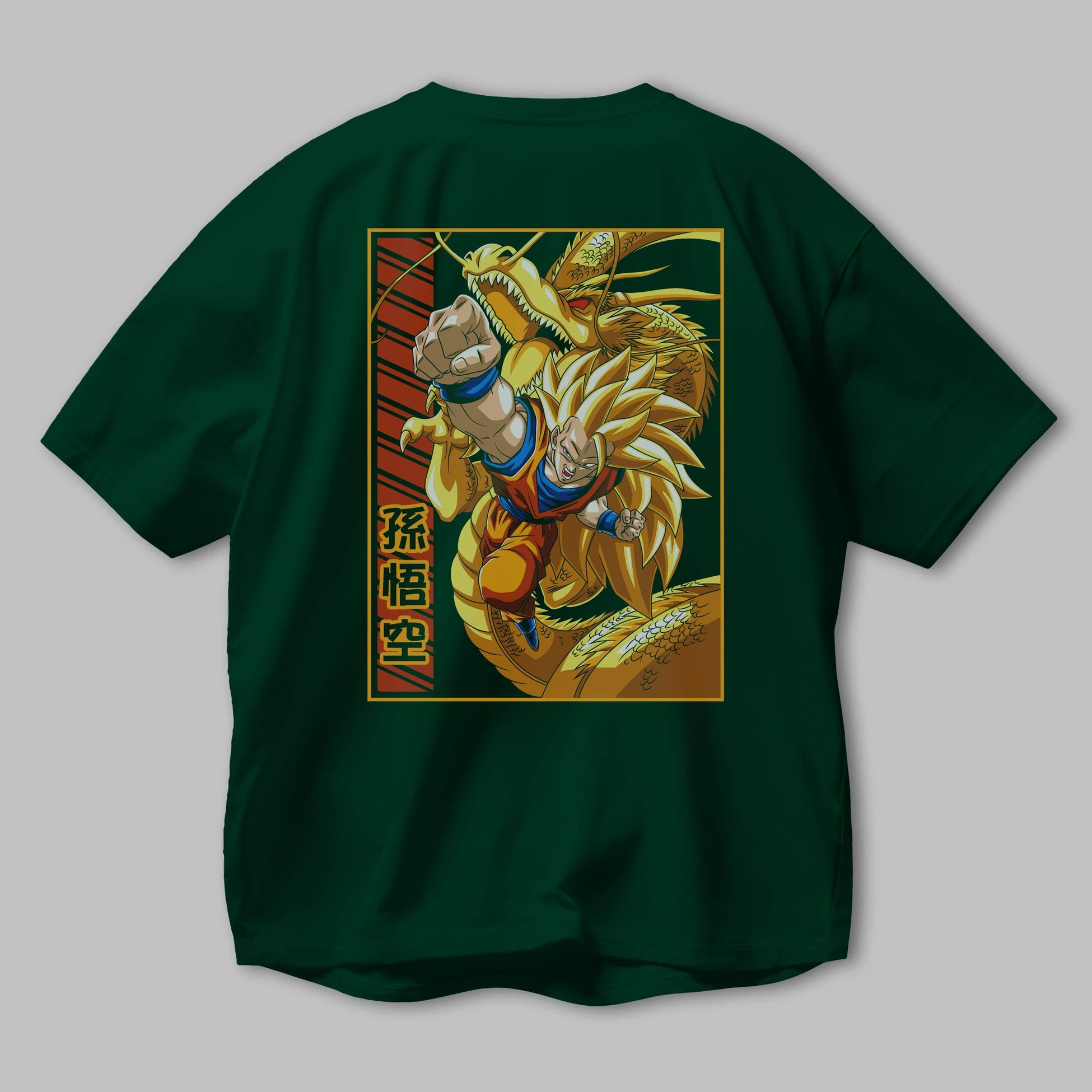 DragonBall Goku Anime Arka Baskılı Oversize t-shirt Erkek Kadın Unisex