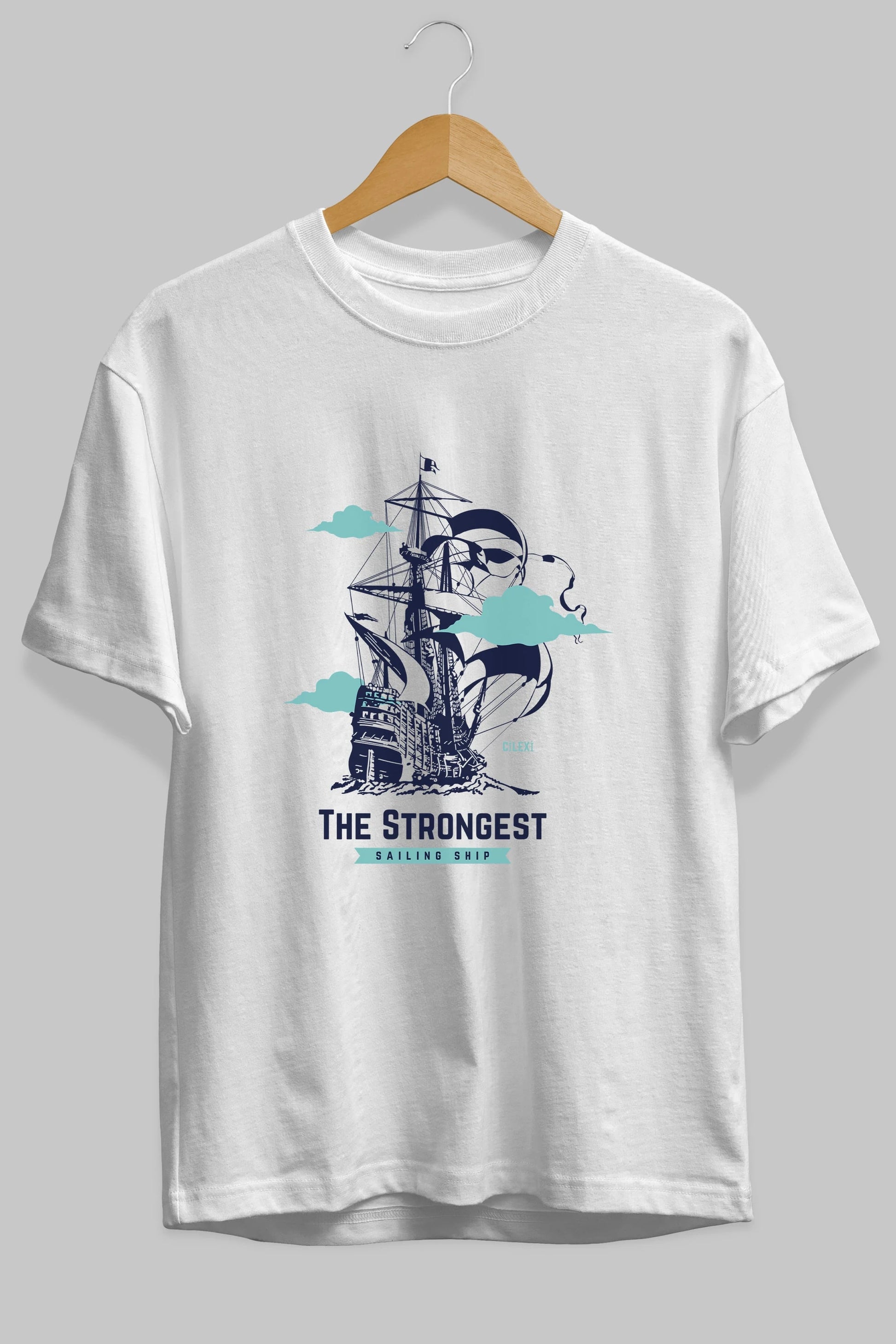 The Strongest Yazılı Ön Baskılı Oversize t-shirt Erkek Kadın Unisex