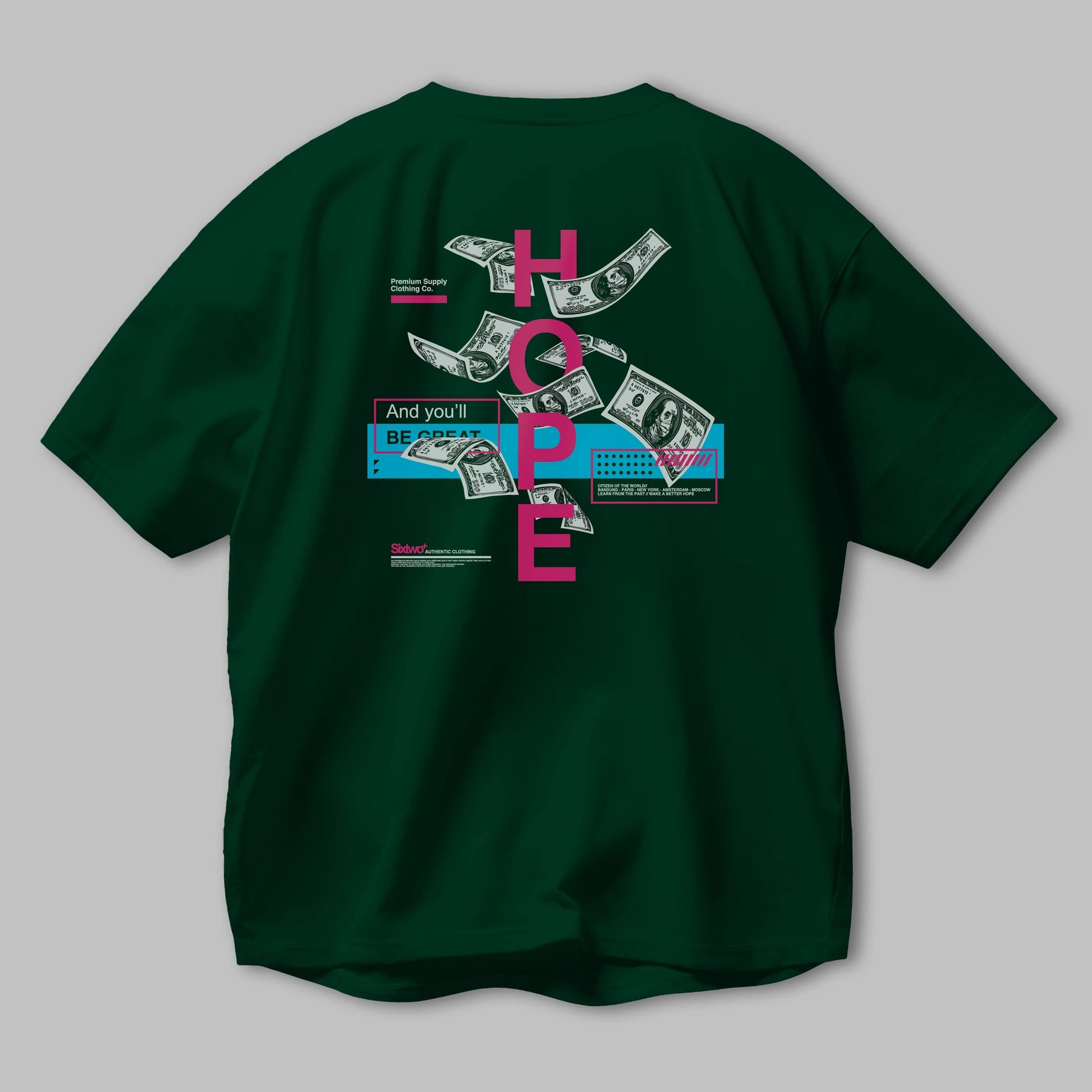 Hope Arka Baskılı Oversize t-shirt Erkek Kadın Unisex
