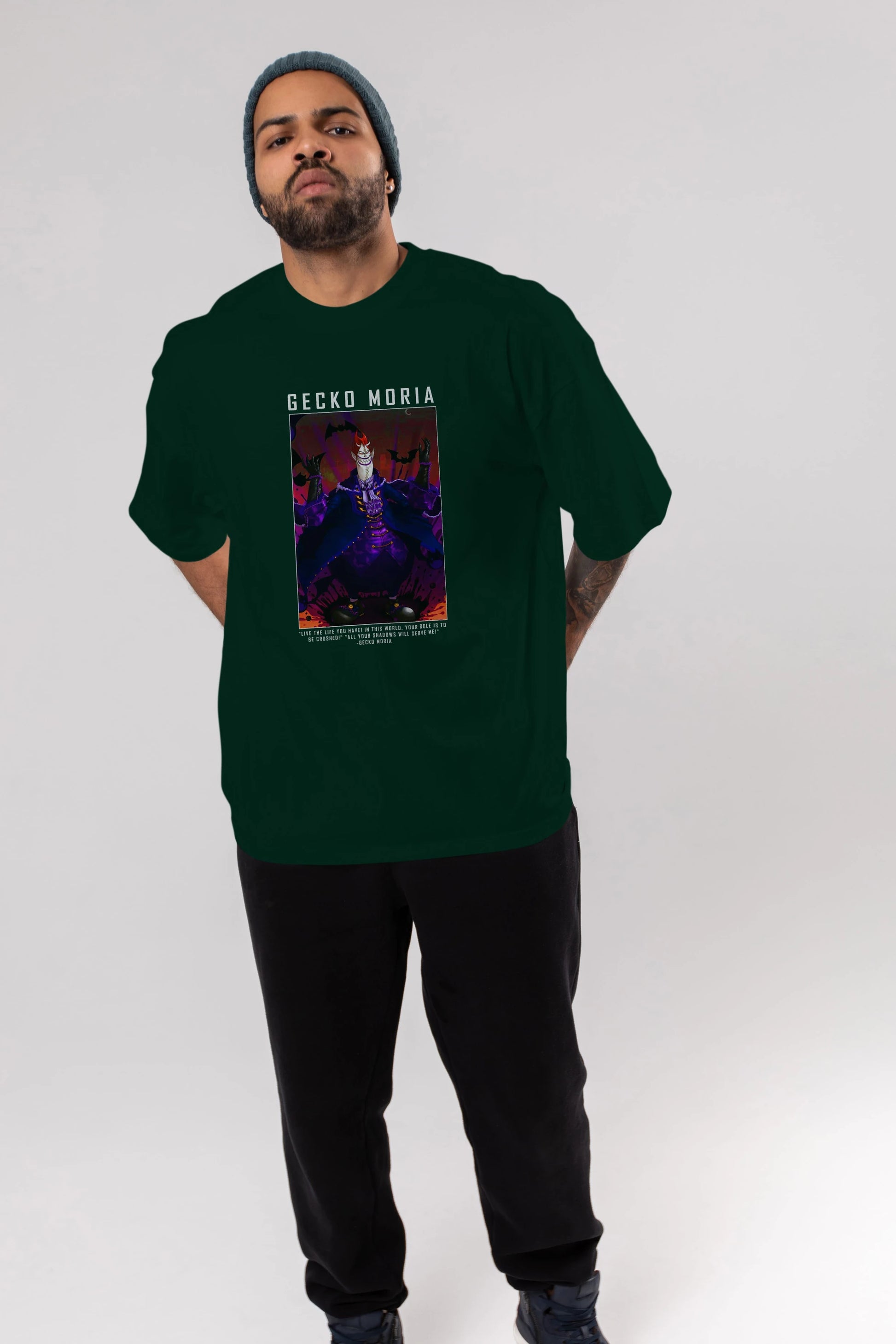 Gecko Moria Anime Ön Baskılı Oversize t-shirt Erkek Kadın Unisex