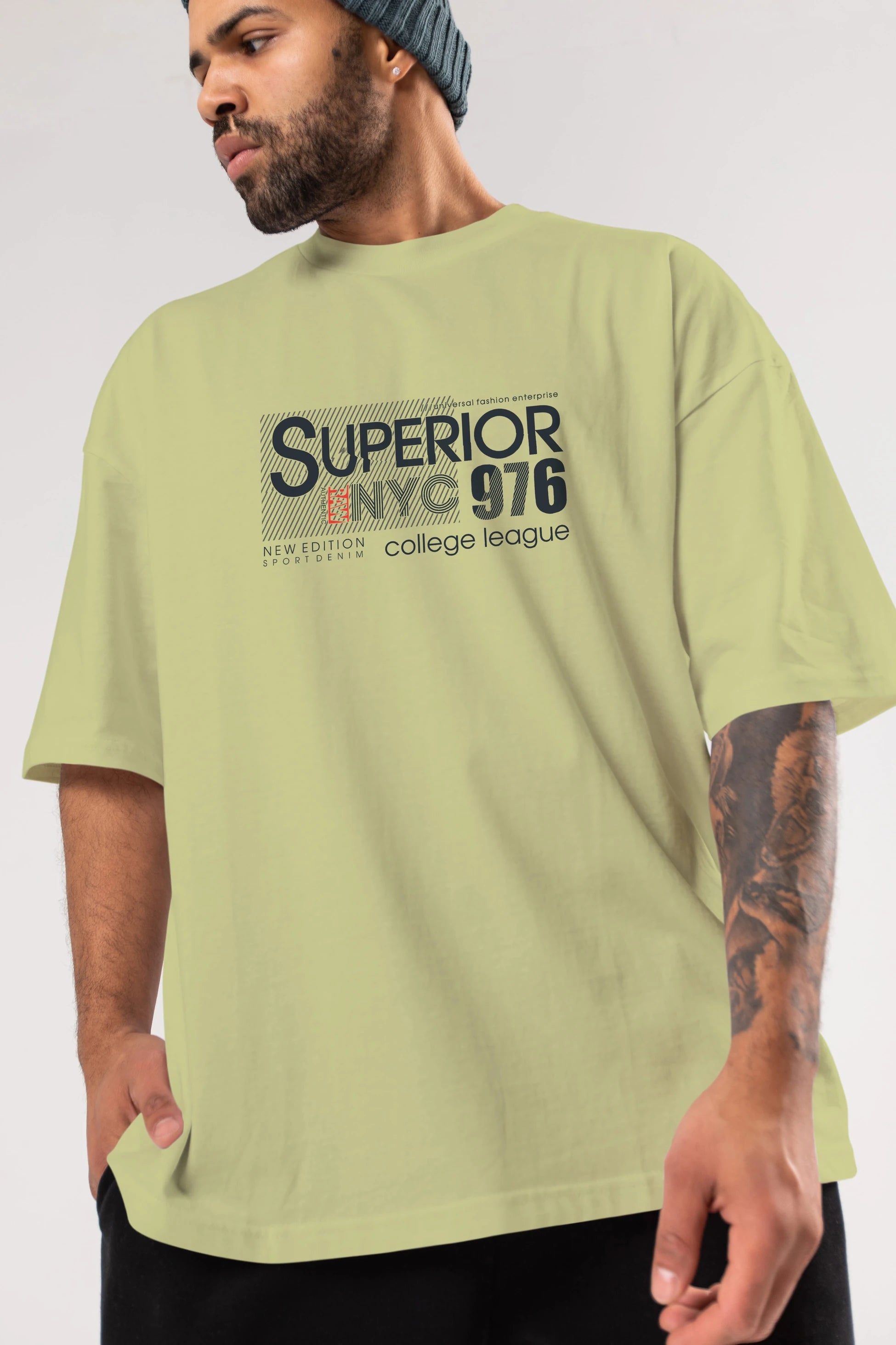 Superior 976 Ön Baskılı Oversize t-shirt Erkek Kadın Unisex