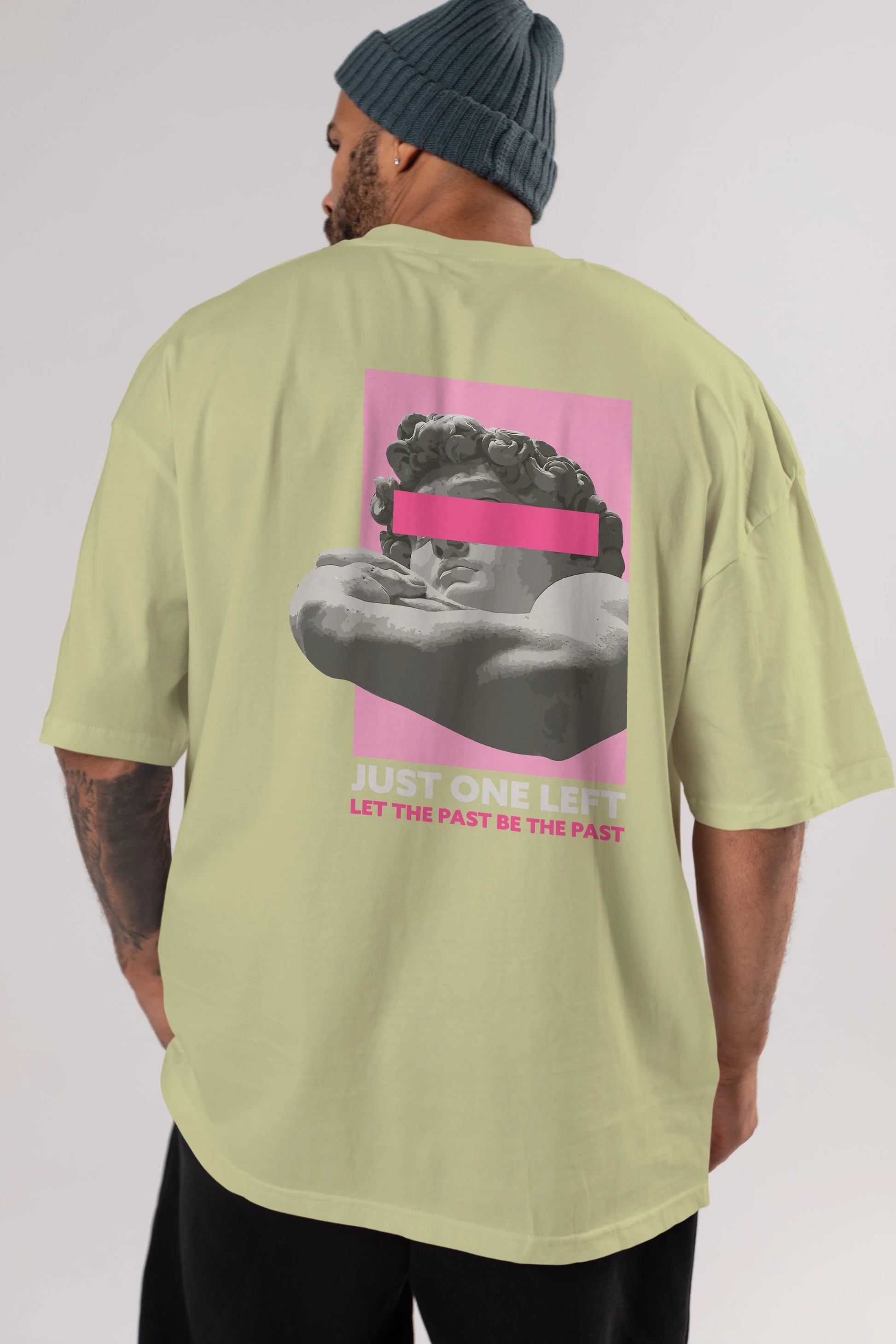 Just One Left Arka Baskılı Oversize t-shirt Erkek Kadın Unisex
