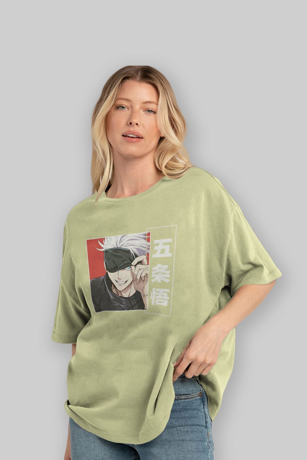 JUJUTSU KAISEN Anime Ön Baskılı Oversize t-shirt %100 pamuk Erkek Kadın Unisex