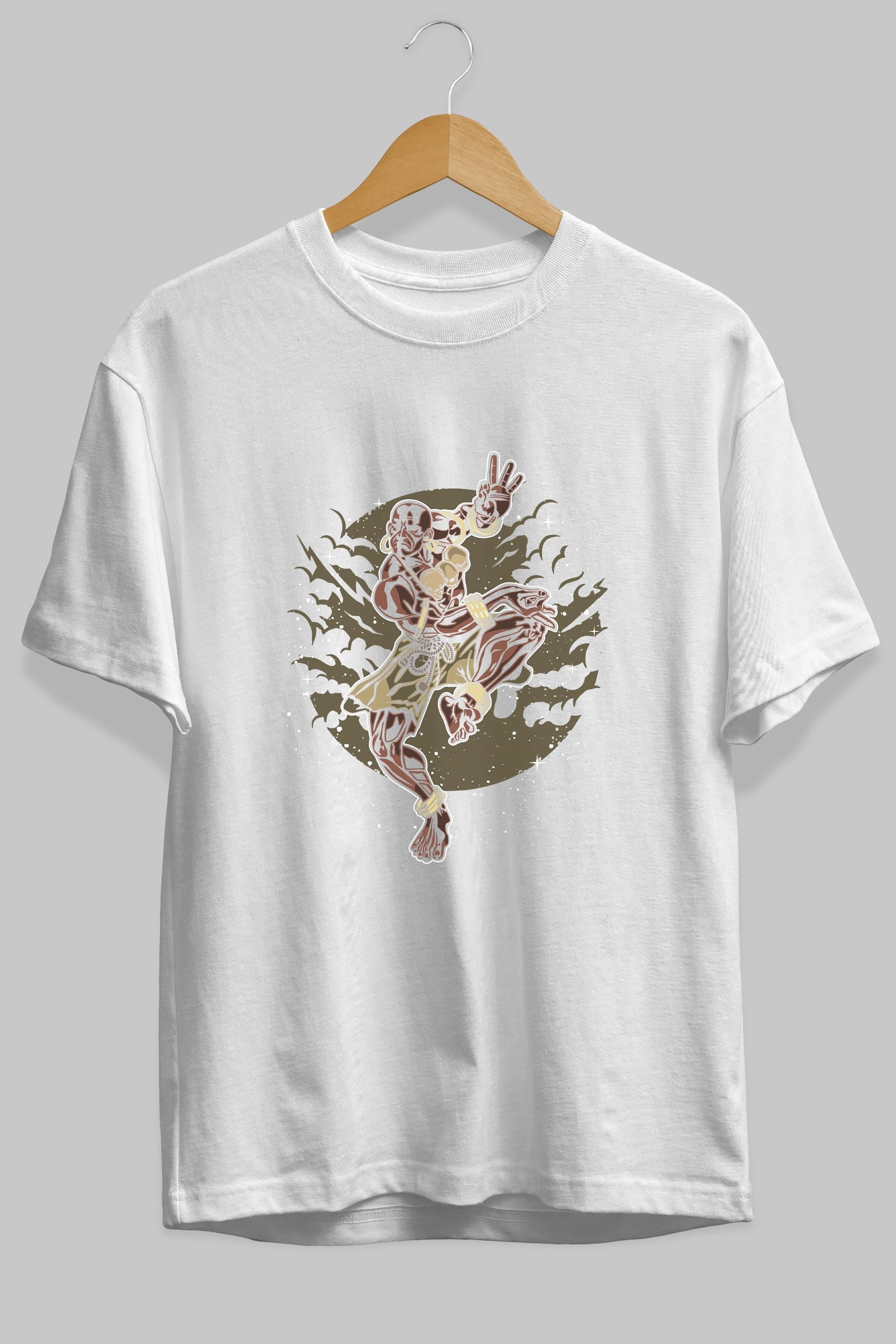 DHALSIM Ön Baskılı Oversize t-shirt Erkek Kadın Unisex %100 Pamuk tişort